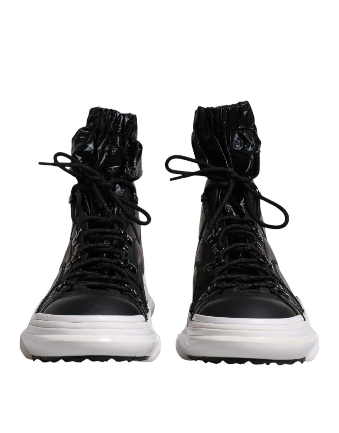 Dolce & Gabbana Black Nylon Galileo High Top Sneakers Shoes Curated Luxury Accessories by Orvyn