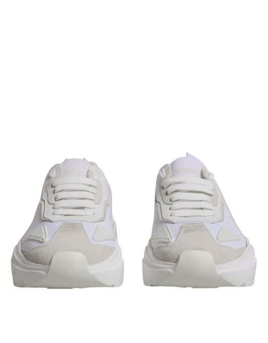 Dolce & Gabbana White Leather Daymaster Low Top Sneakers Shoes Curated Luxury Accessories by Orvyn