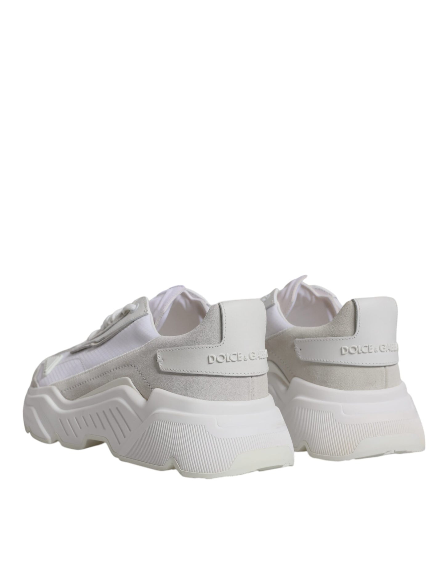 Dolce & Gabbana White Leather Daymaster Low Top Sneakers Shoes Curated Luxury Accessories by Orvyn
