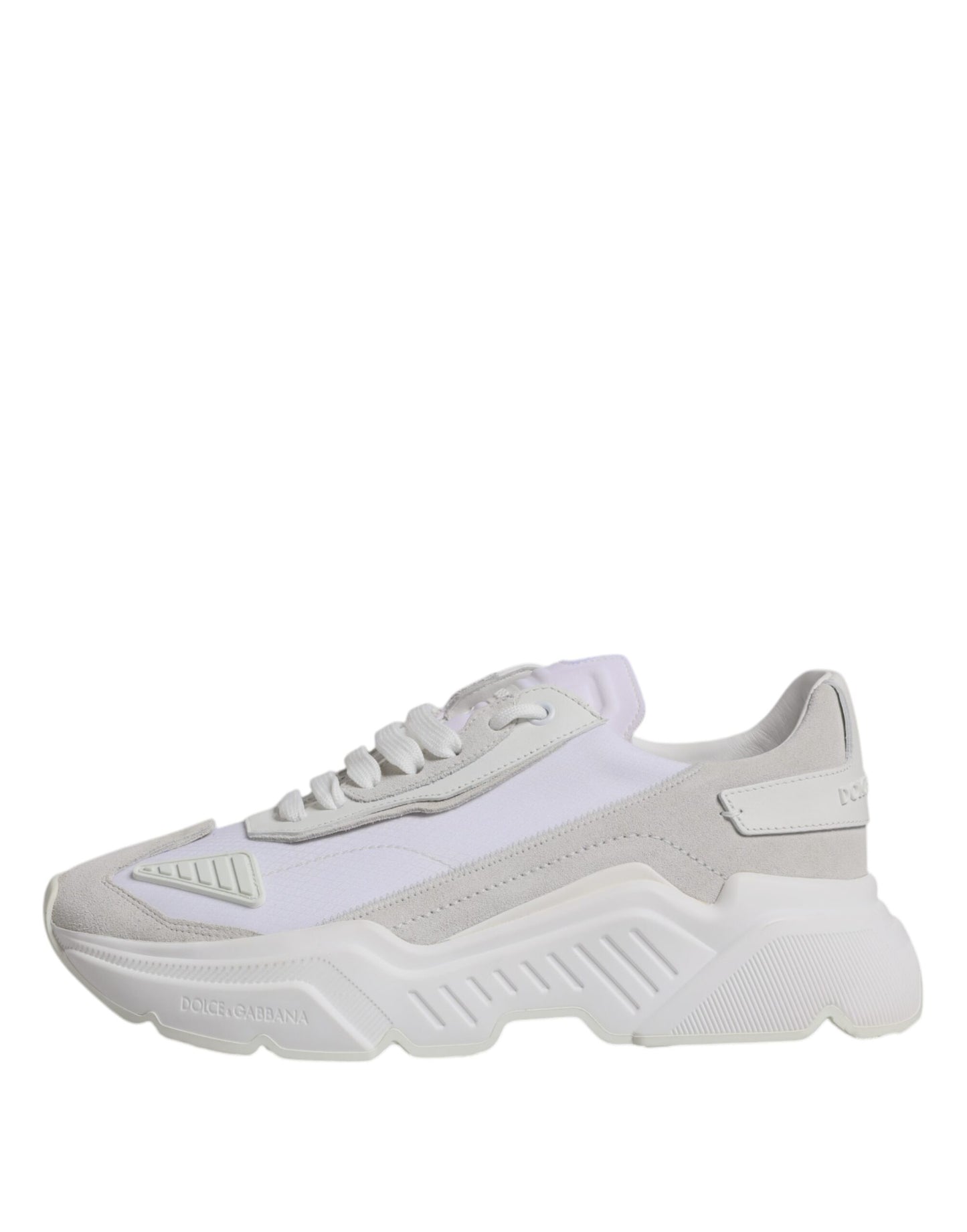 Dolce & Gabbana White Leather Daymaster Low Top Sneakers Shoes Curated Luxury Accessories by Orvyn