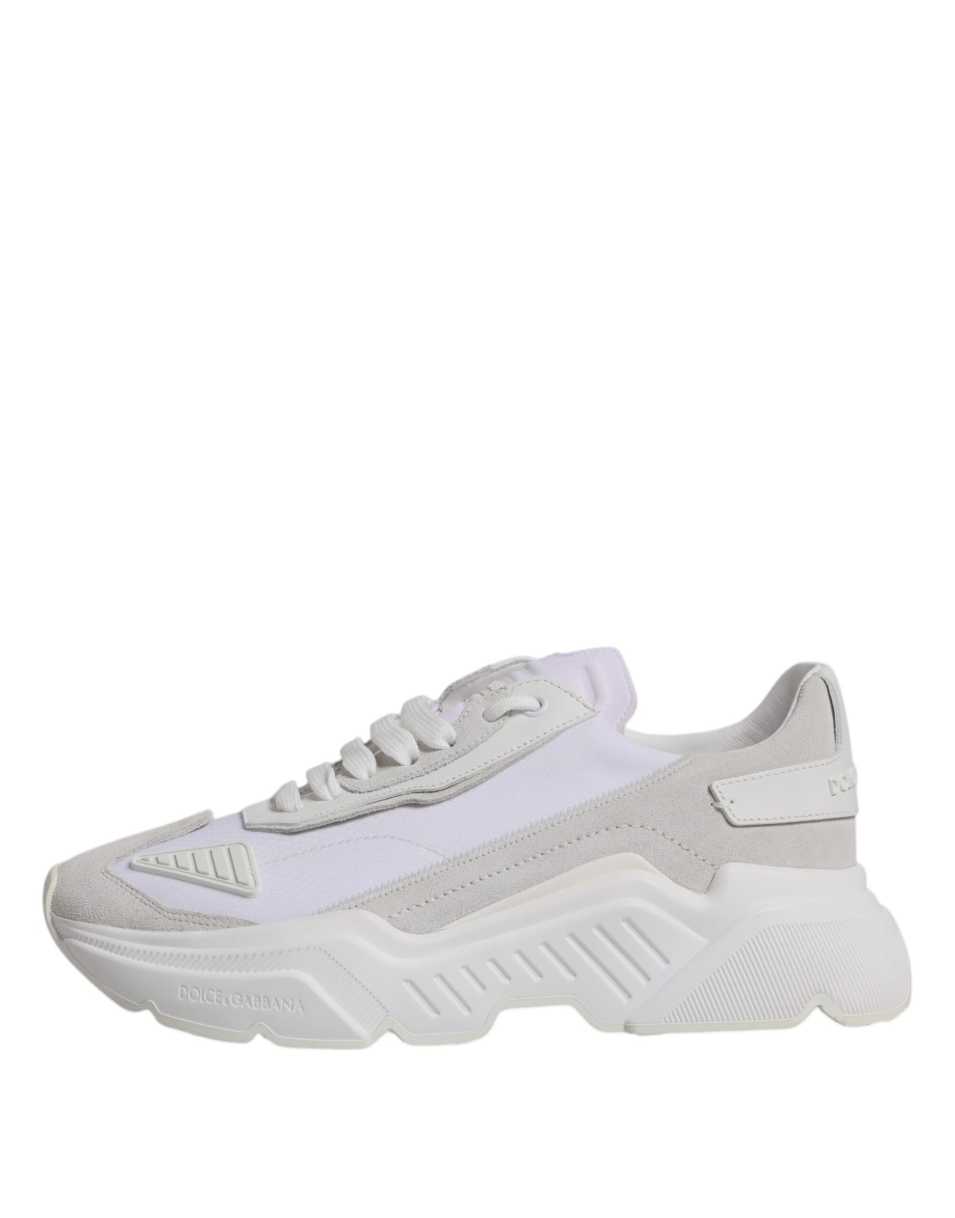 Dolce & Gabbana White Leather Daymaster Low Top Sneakers Shoes Curated Luxury Accessories by Orvyn