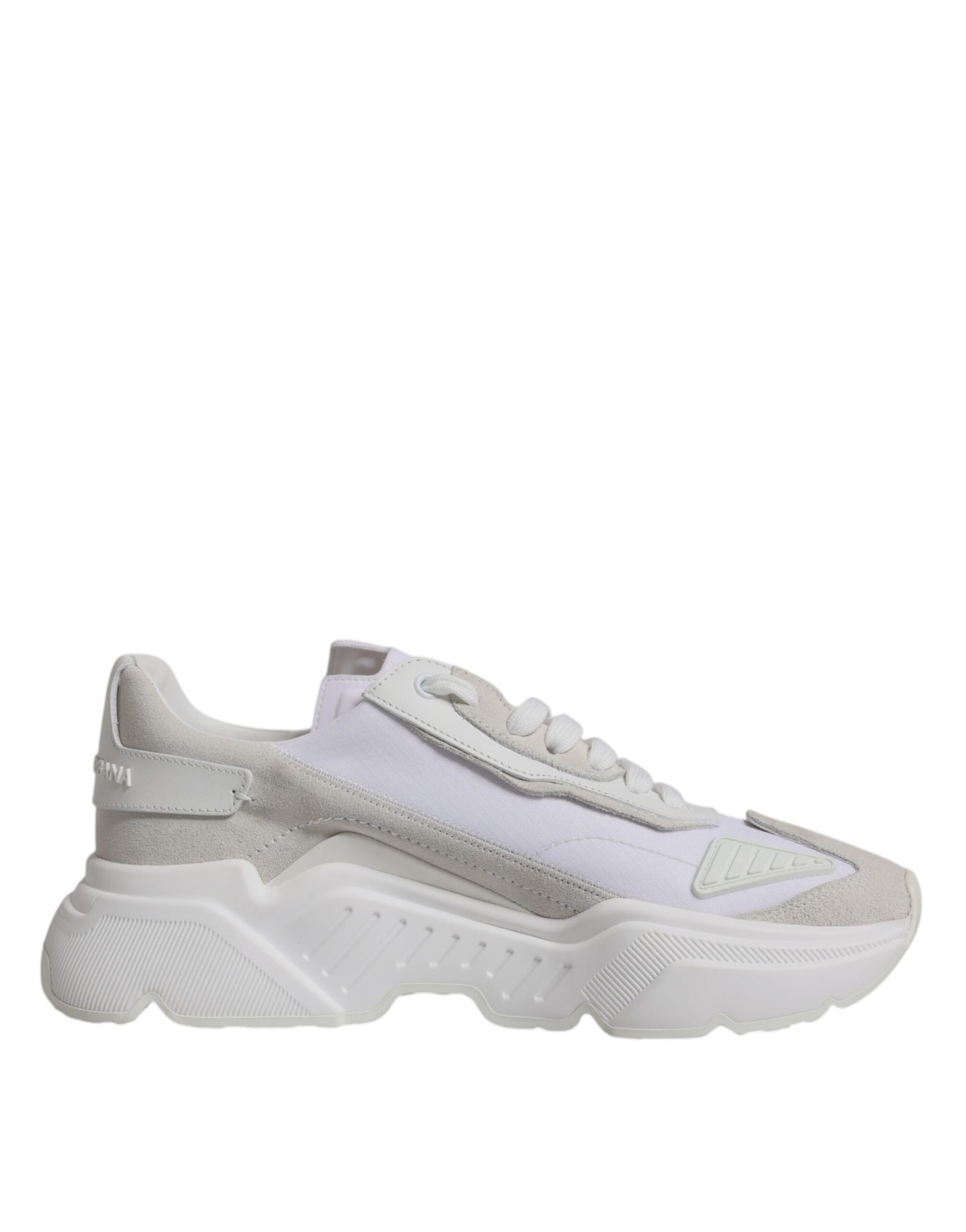 Dolce & Gabbana White Leather Daymaster Low Top Sneakers Shoes Curated Luxury Accessories by Orvyn