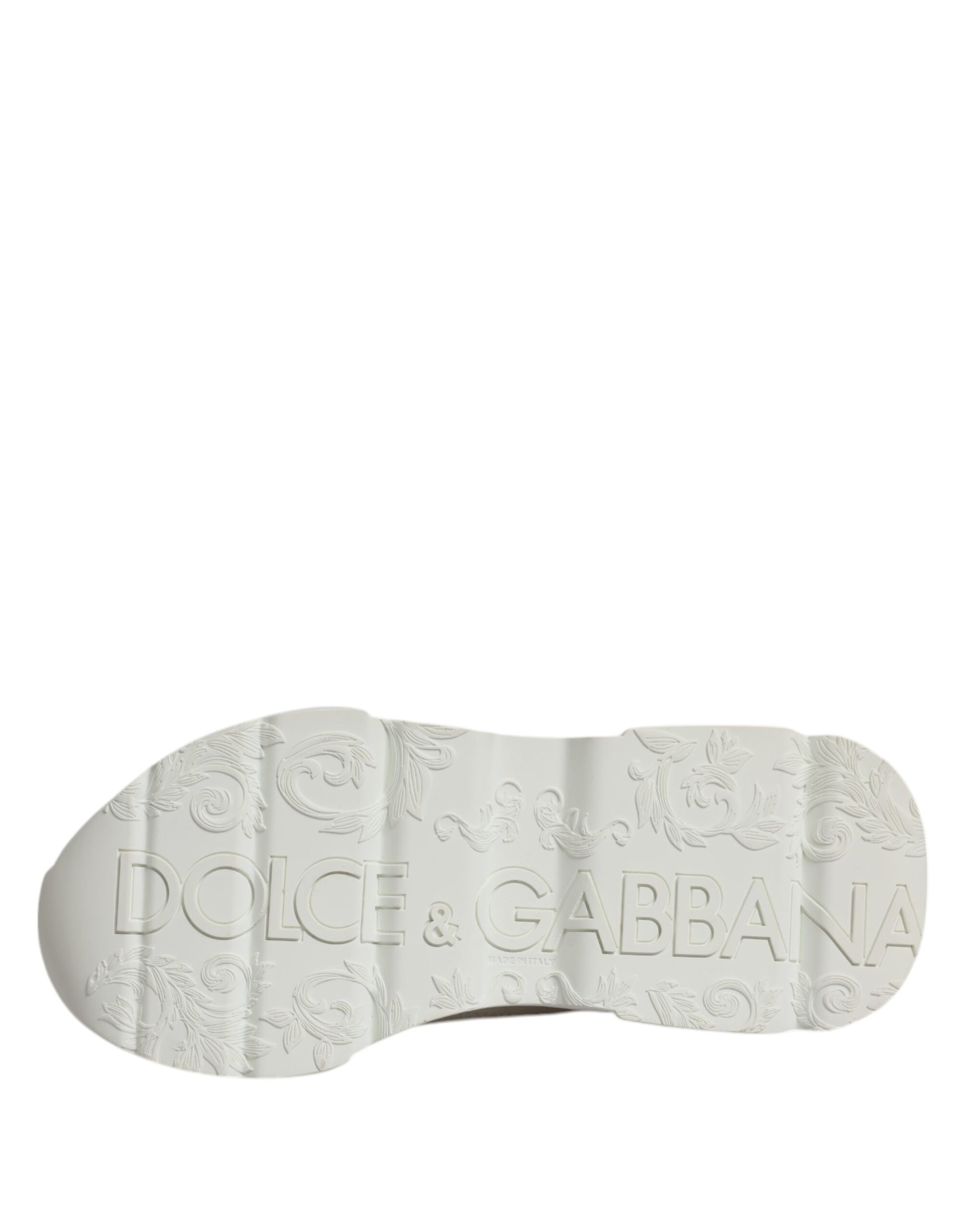 Dolce & Gabbana White Leather Daymaster Low Top Sneakers Shoes Curated Luxury Accessories by Orvyn