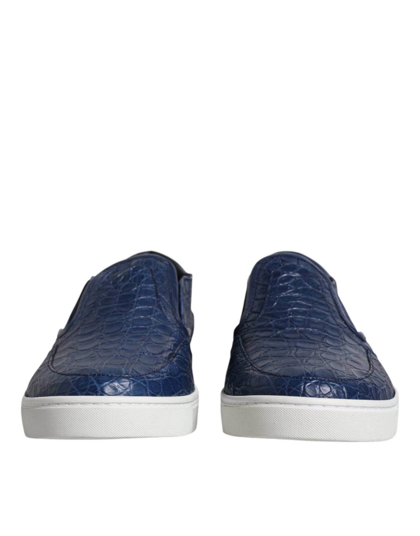 Dolce & Gabbana Blue Croc Exotic Leather Men Sneakers Shoes Curated Luxury Accessories by Orvyn
