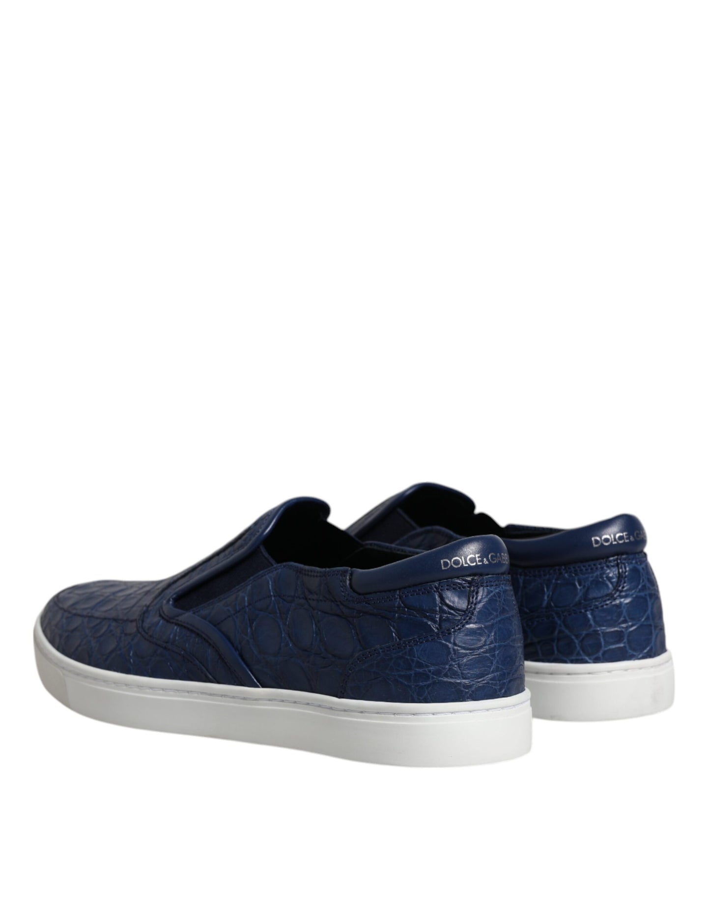 Dolce & Gabbana Blue Croc Exotic Leather Men Sneakers Shoes Curated Luxury Accessories by Orvyn