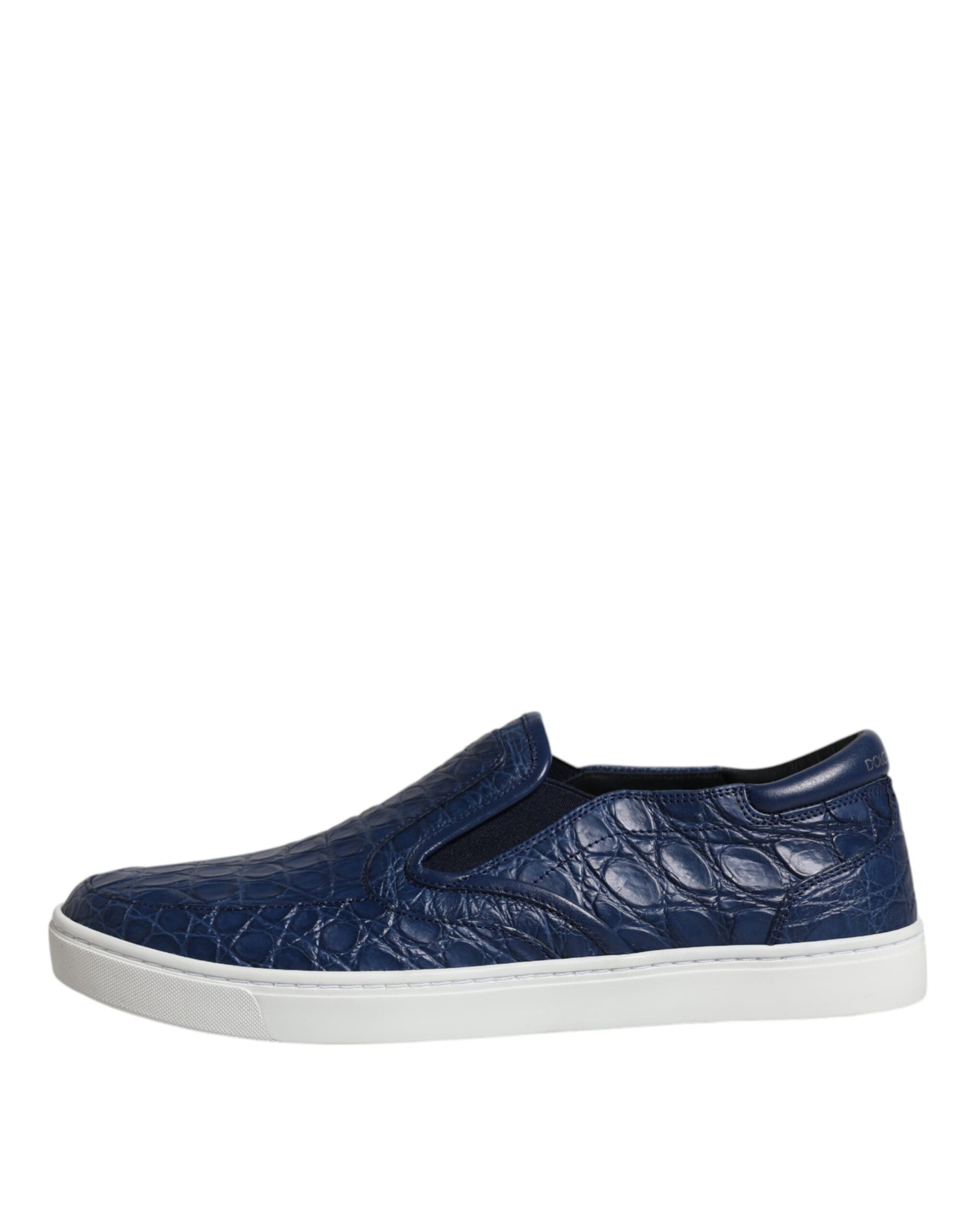 Dolce & Gabbana Blue Croc Exotic Leather Men Sneakers Shoes Curated Luxury Accessories by Orvyn