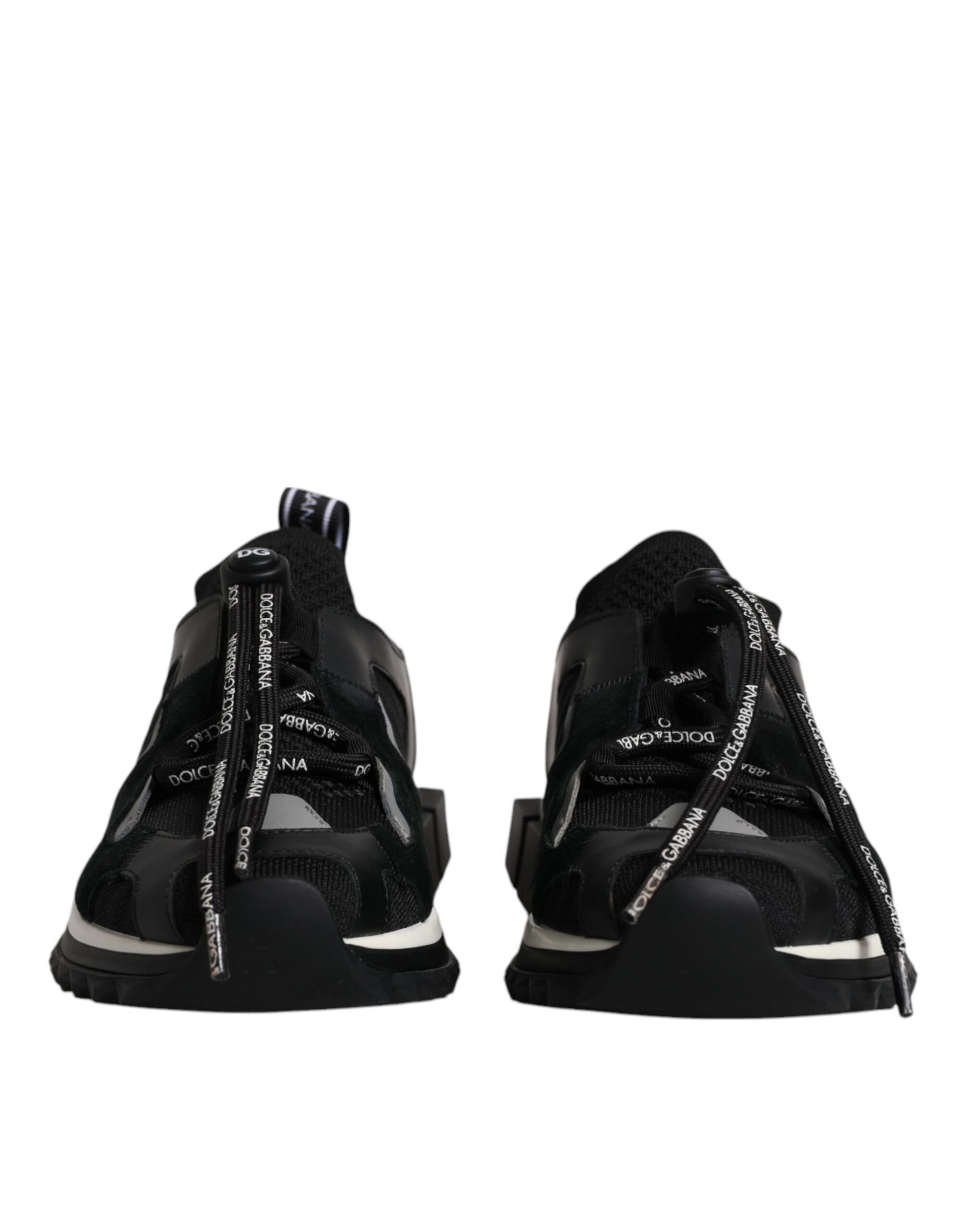 Dolce & Gabbana Black White Logo Sorrento Mens Sneakers Shoes Curated Luxury Accessories by Orvyn