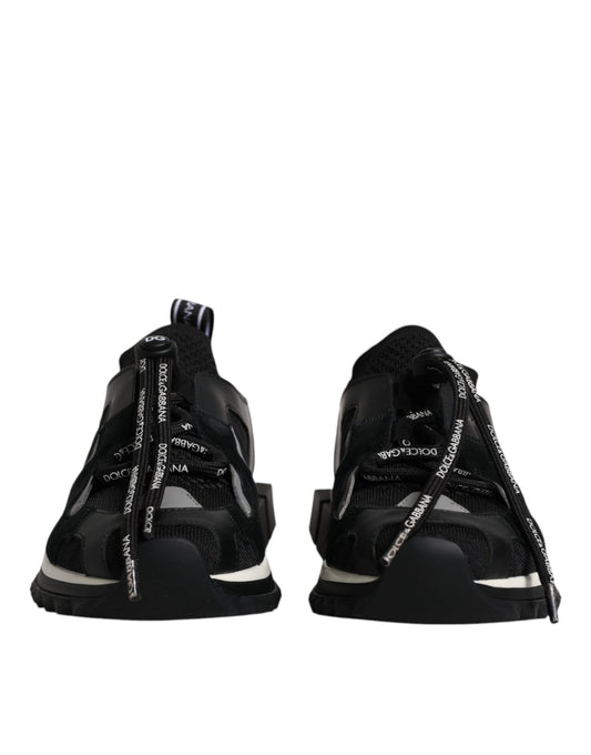 Dolce & Gabbana Black White Logo Sorrento Mens Sneakers Shoes Curated Luxury Accessories by Orvyn
