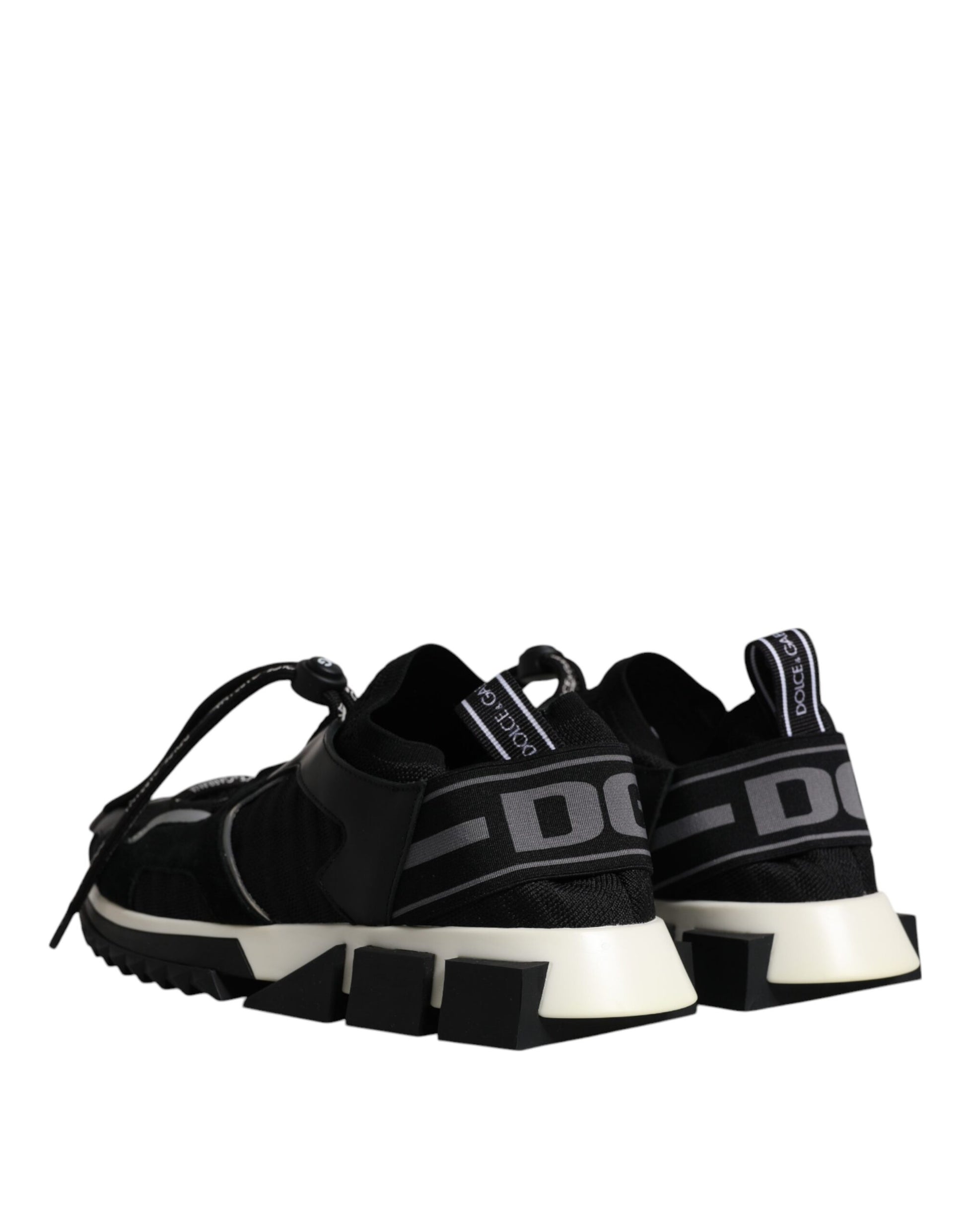 Dolce & Gabbana Black White Logo Sorrento Mens Sneakers Shoes Curated Luxury Accessories by Orvyn