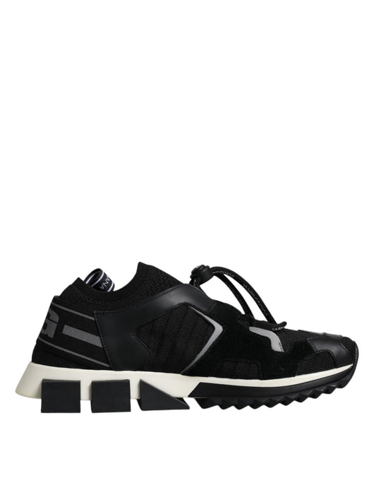 Dolce & Gabbana Black White Logo Sorrento Mens Sneakers Shoes Curated Luxury Accessories by Orvyn