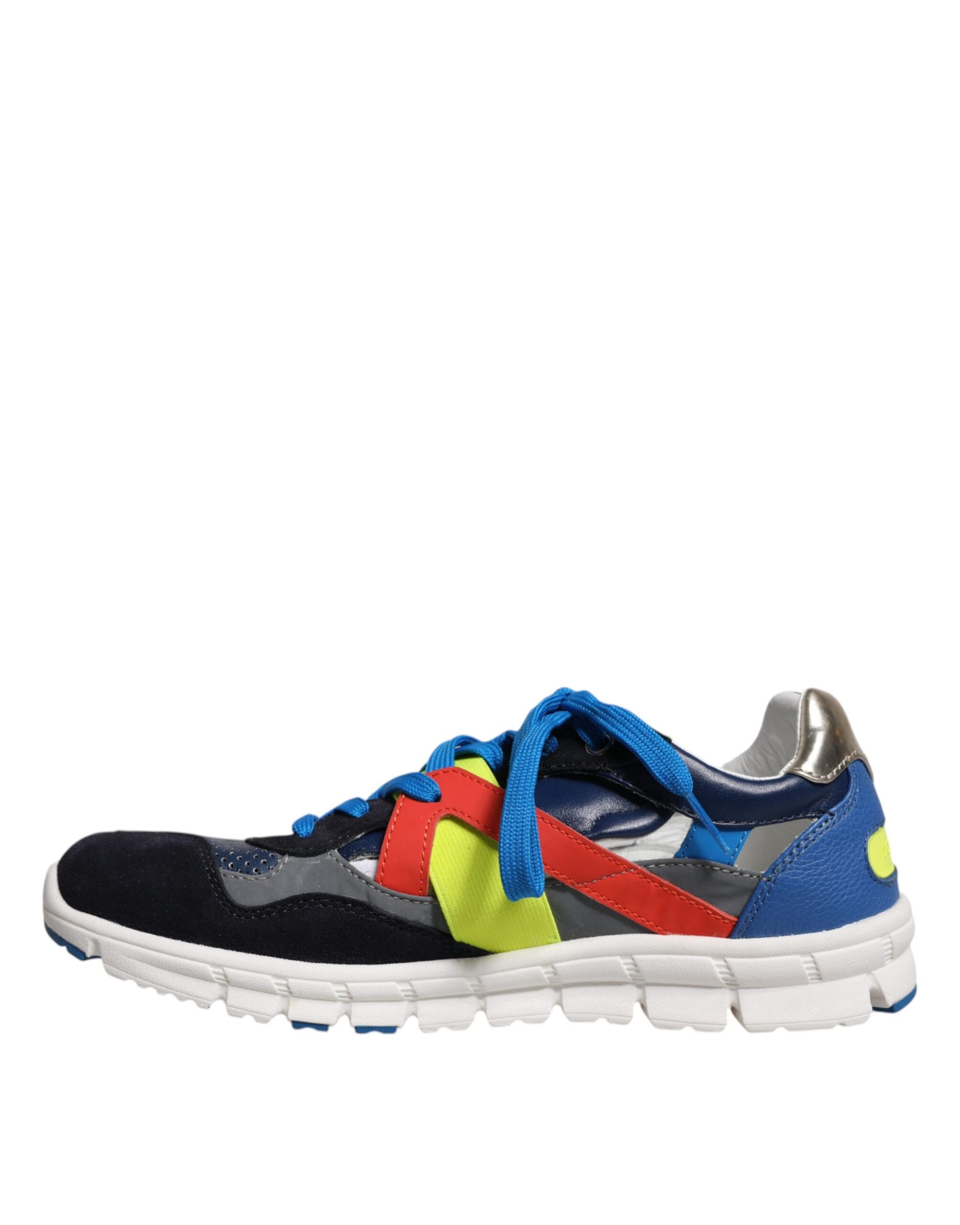 Dolce & Gabbana Multicolor Leather Suede Low Top Sneakers Shoes Curated Luxury Accessories by Orvyn