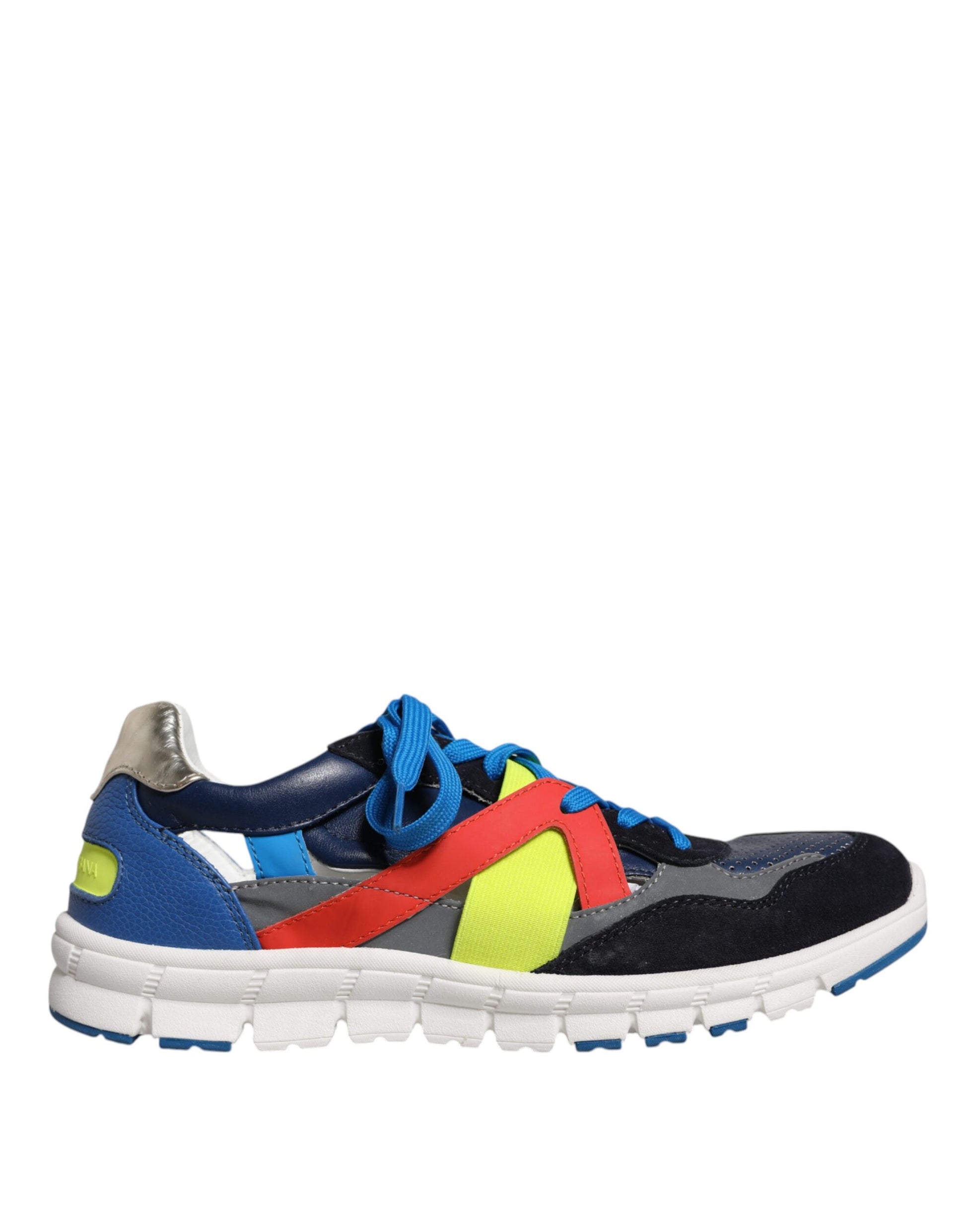 Dolce & Gabbana Multicolor Leather Suede Low Top Sneakers Shoes Curated Luxury Accessories by Orvyn