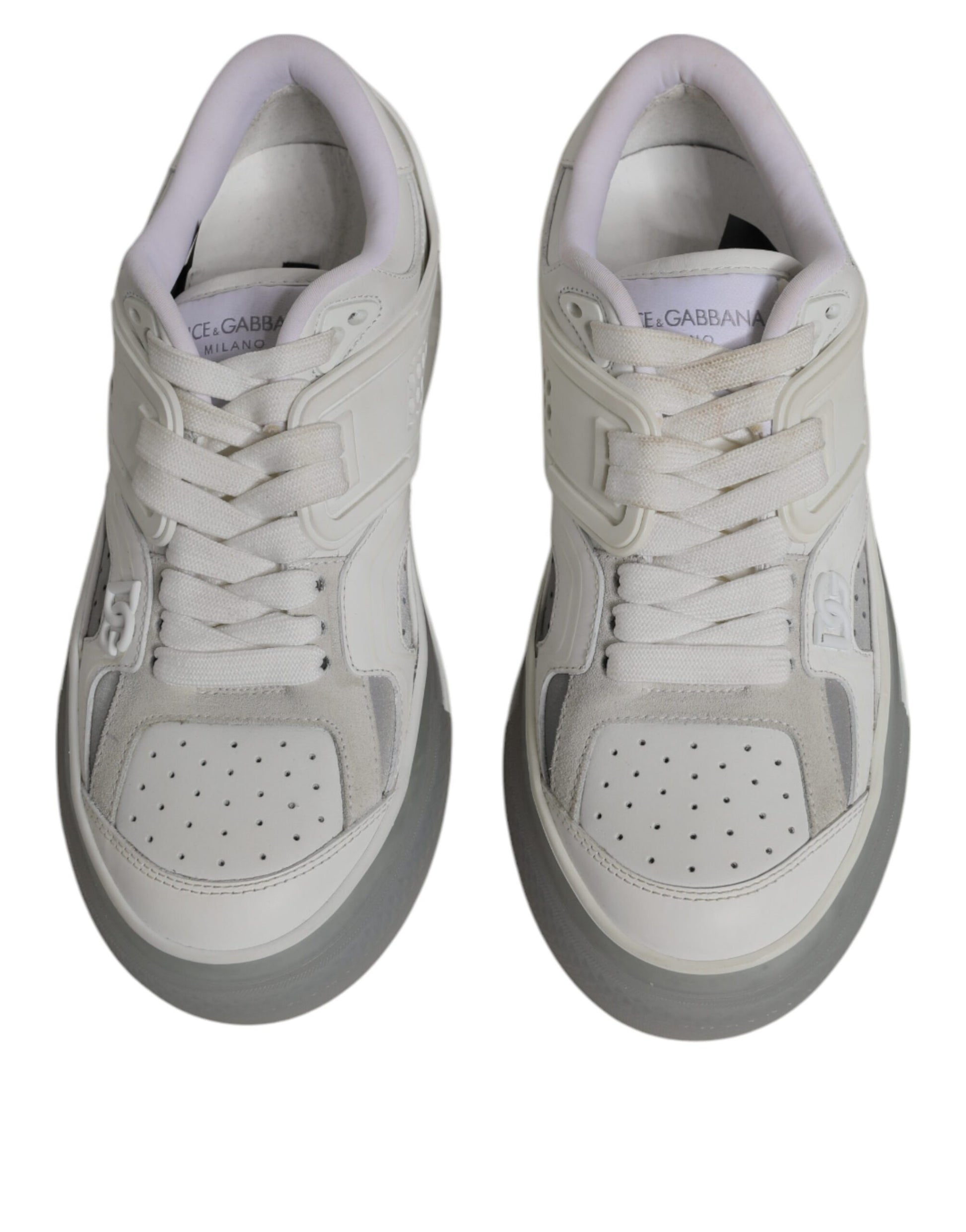 Dolce & Gabbana White DG Logo CUSTOM 2.Zero Sneakers Shoes Curated Luxury Accessories by Orvyn