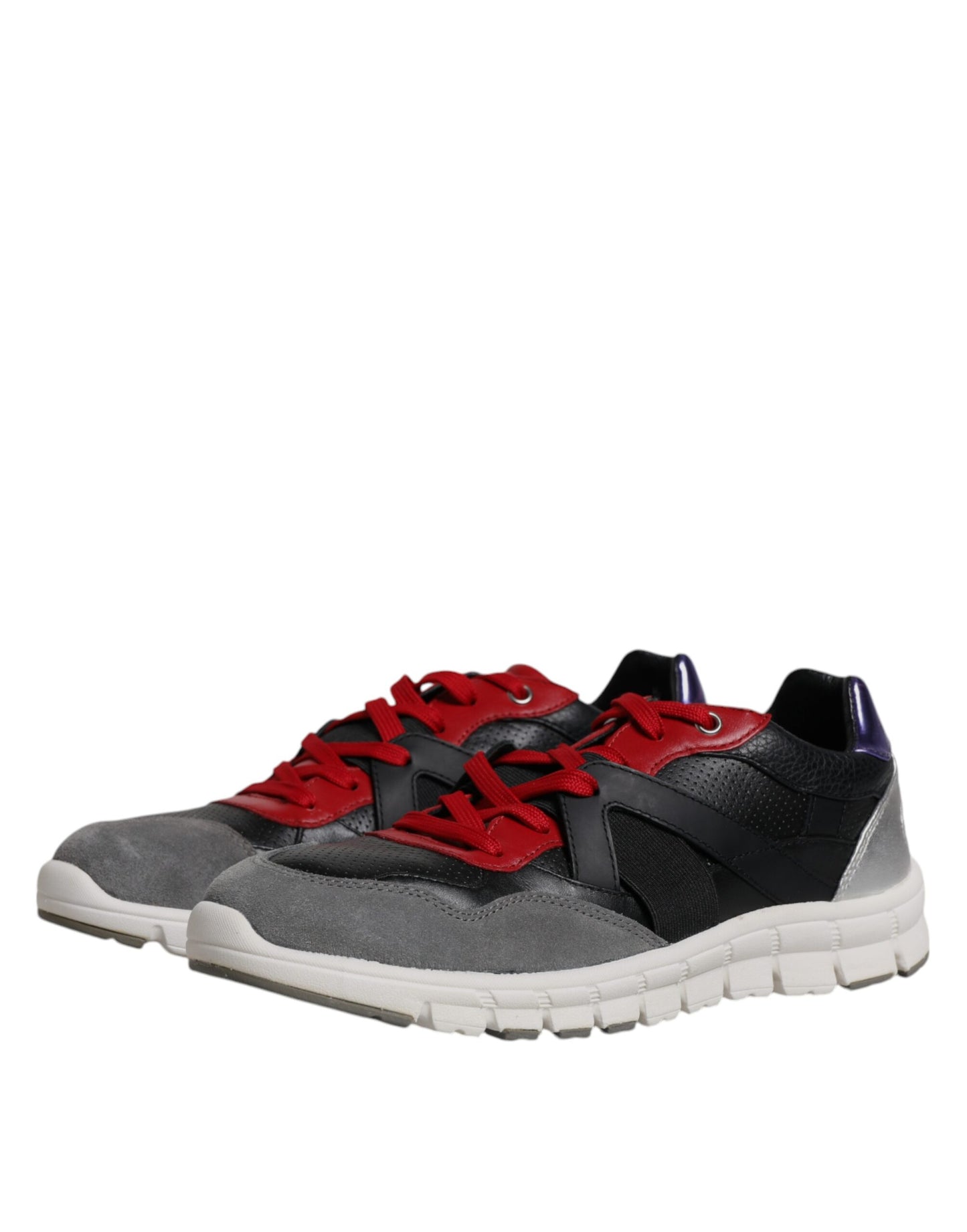 Dolce & Gabbana Multicolor Leather Suede Low Top Sneakers Shoes Curated Luxury Accessories by Orvyn