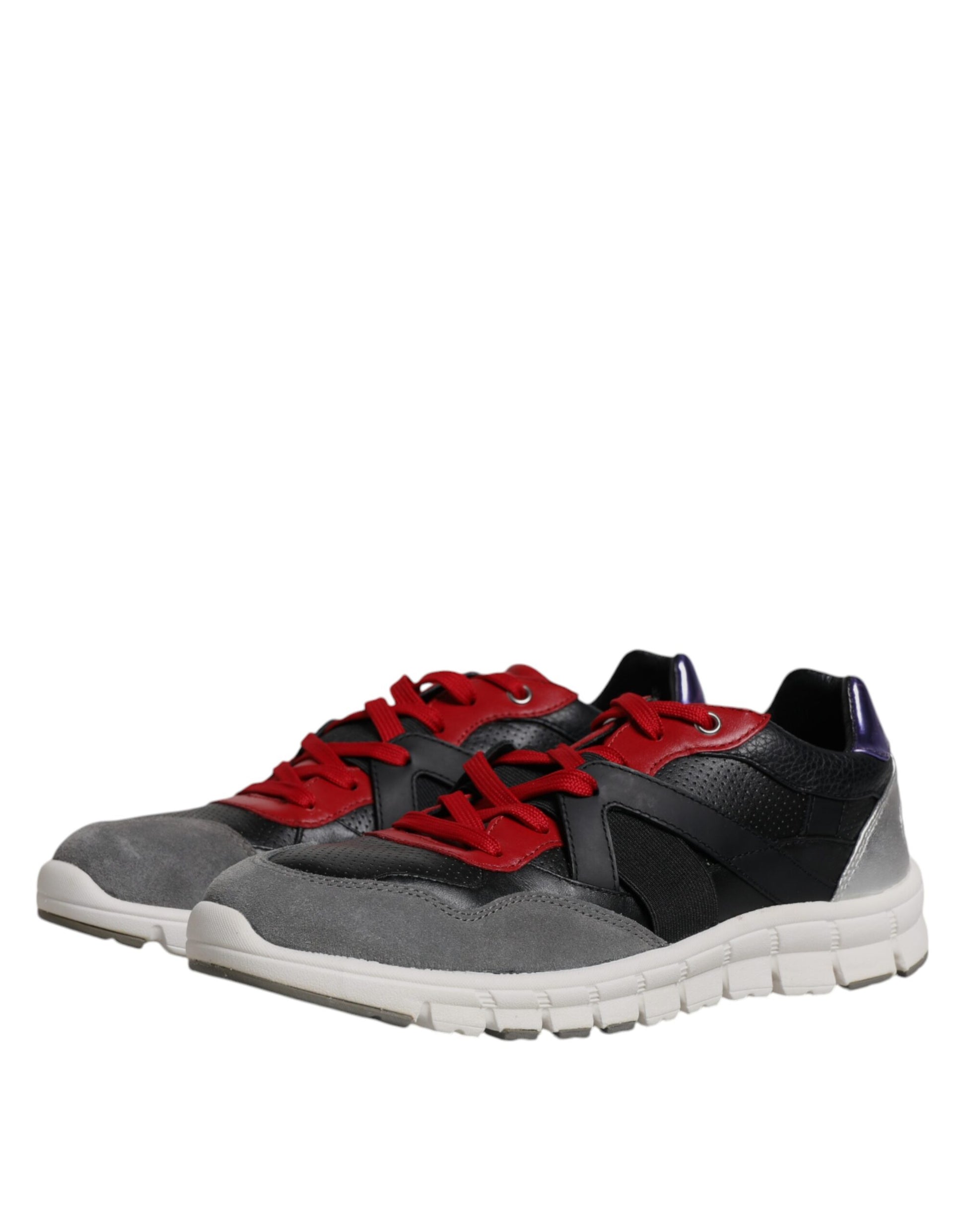 Dolce & Gabbana Multicolor Leather Suede Low Top Sneakers Shoes Curated Luxury Accessories by Orvyn