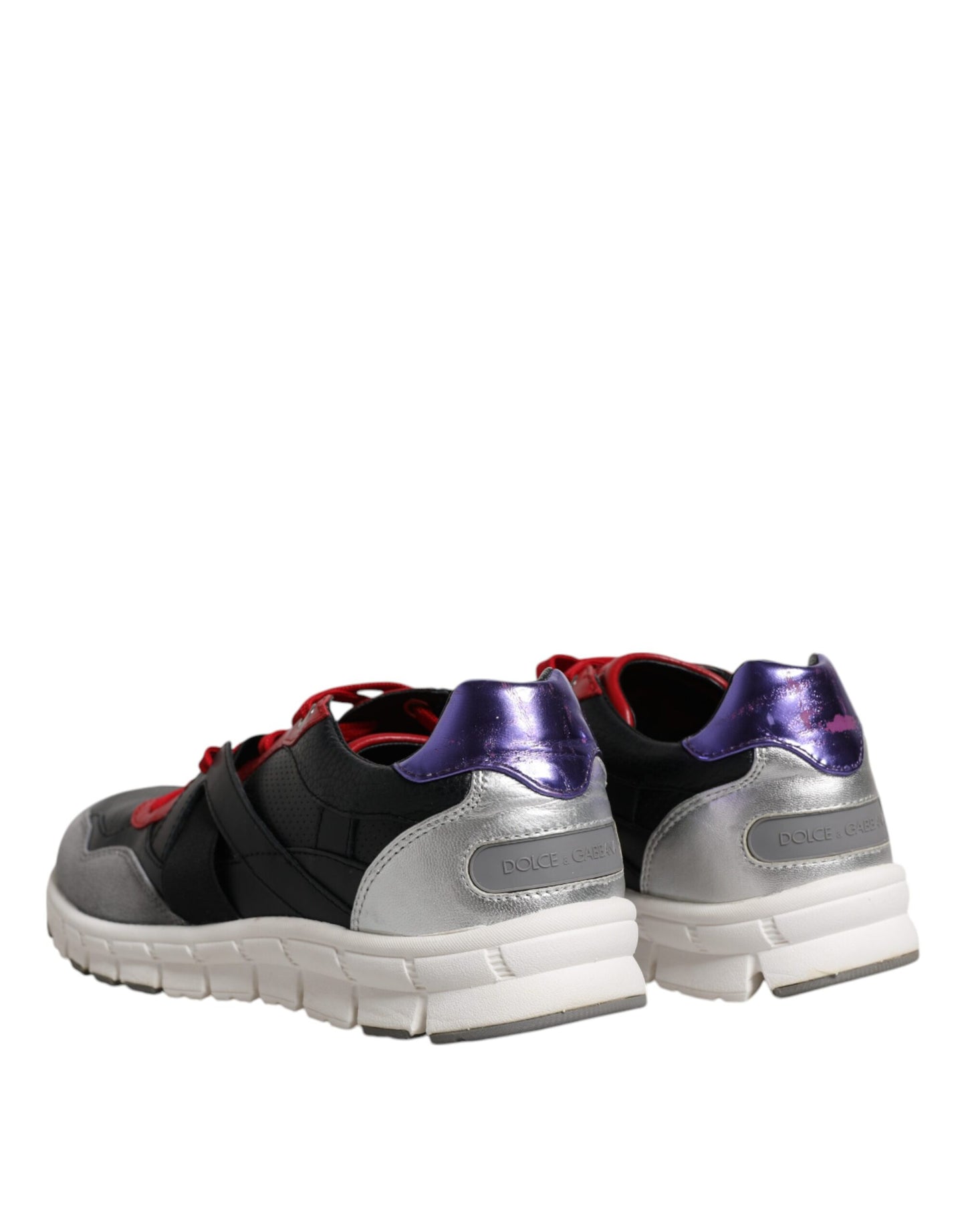 Dolce & Gabbana Multicolor Leather Suede Low Top Sneakers Shoes Curated Luxury Accessories by Orvyn