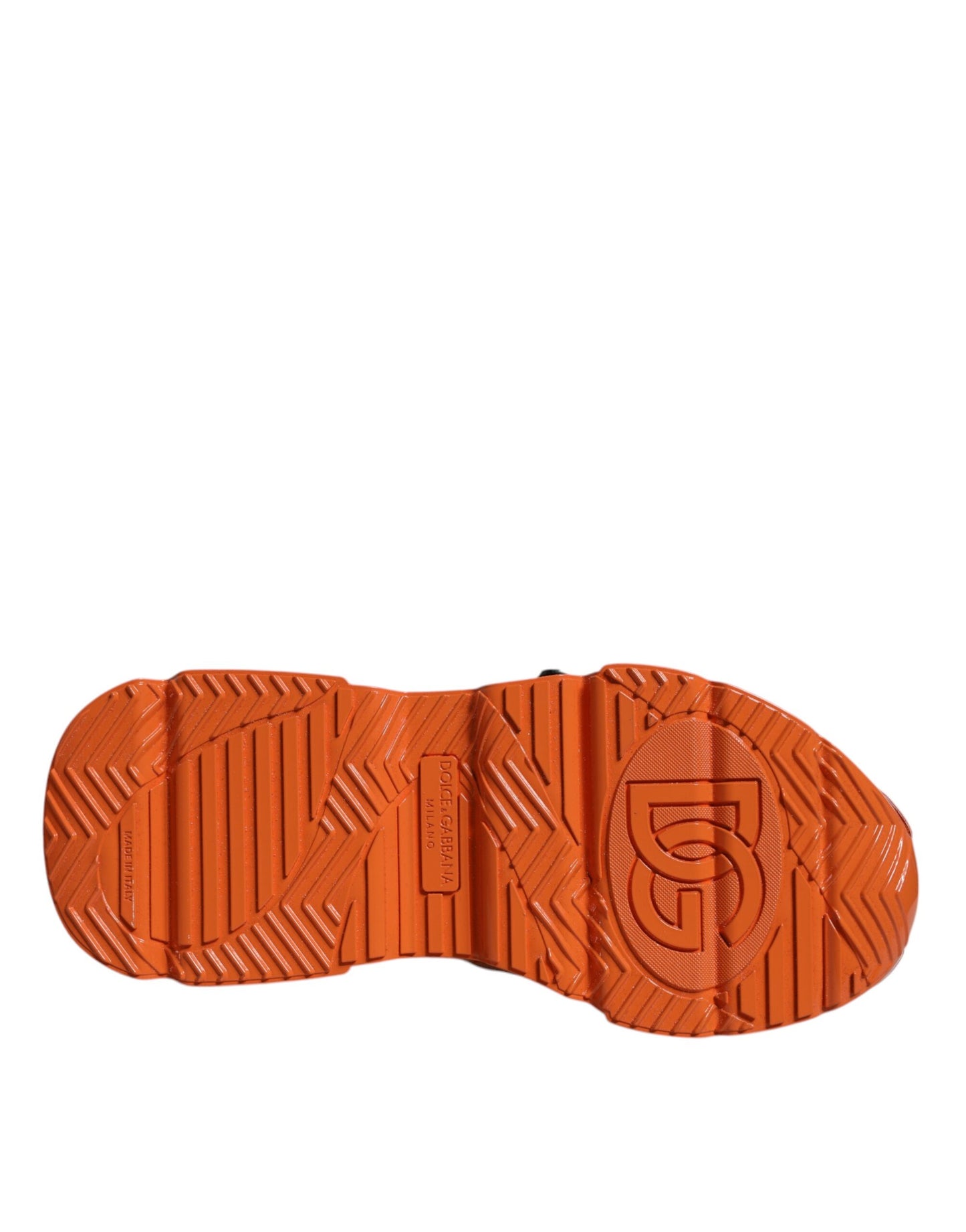 Dolce & Gabbana Orange Multi Panel Chunky High Top Sneakers Shoes Curated Luxury Accessories by Orvyn