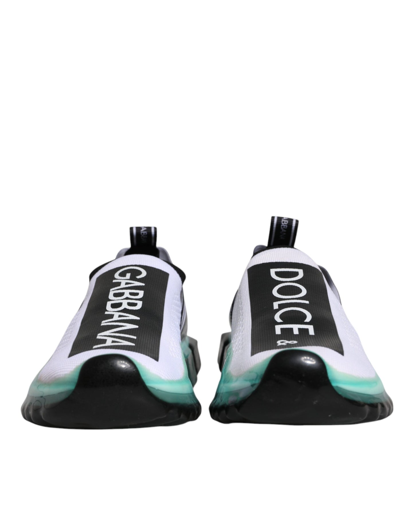 Dolce & Gabbana White Blue Sorrento Slip On Sneakers Shoes Curated Luxury Accessories by Orvyn