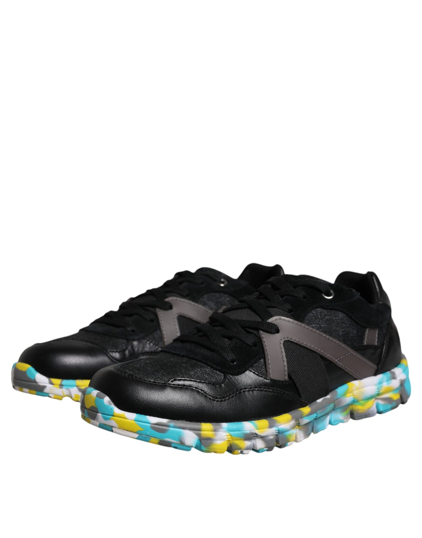 Dolce & Gabbana Black Polyester Low Top Men Sneakers Shoes Curated Luxury Accessories by Orvyn
