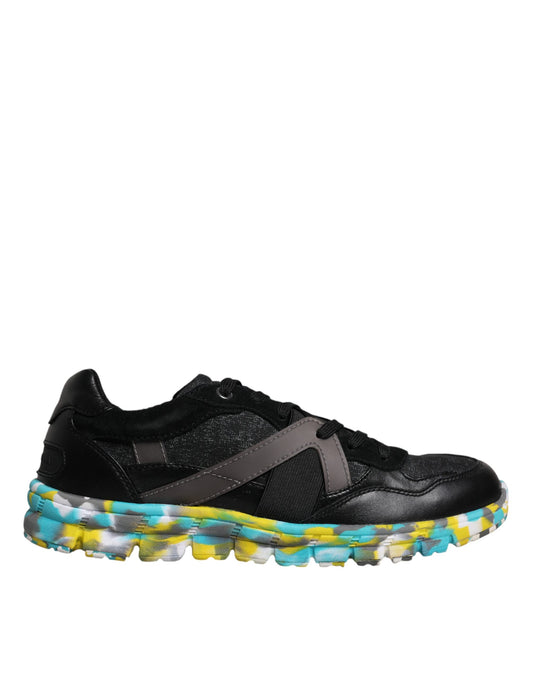 Dolce & Gabbana Black Polyester Low Top Men Sneakers Shoes Curated Luxury Accessories by Orvyn