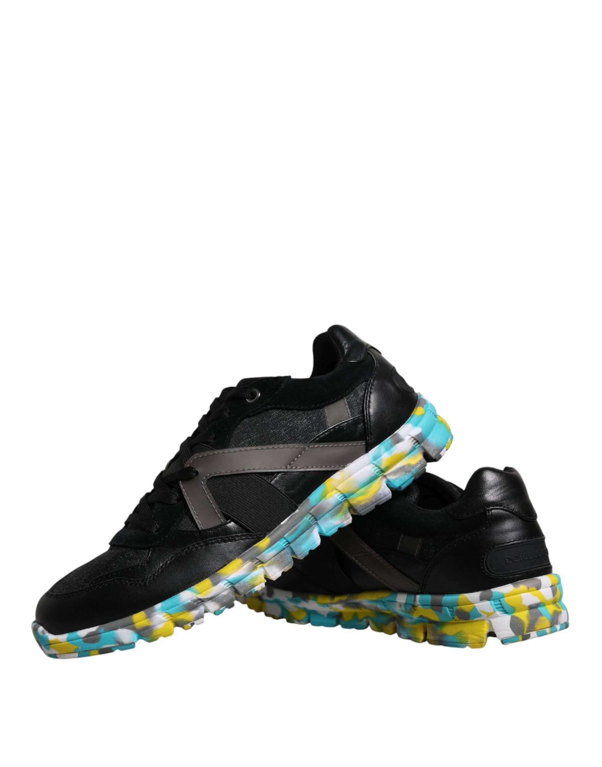 Dolce & Gabbana Black Polyester Low Top Men Sneakers Shoes Curated Luxury Accessories by Orvyn