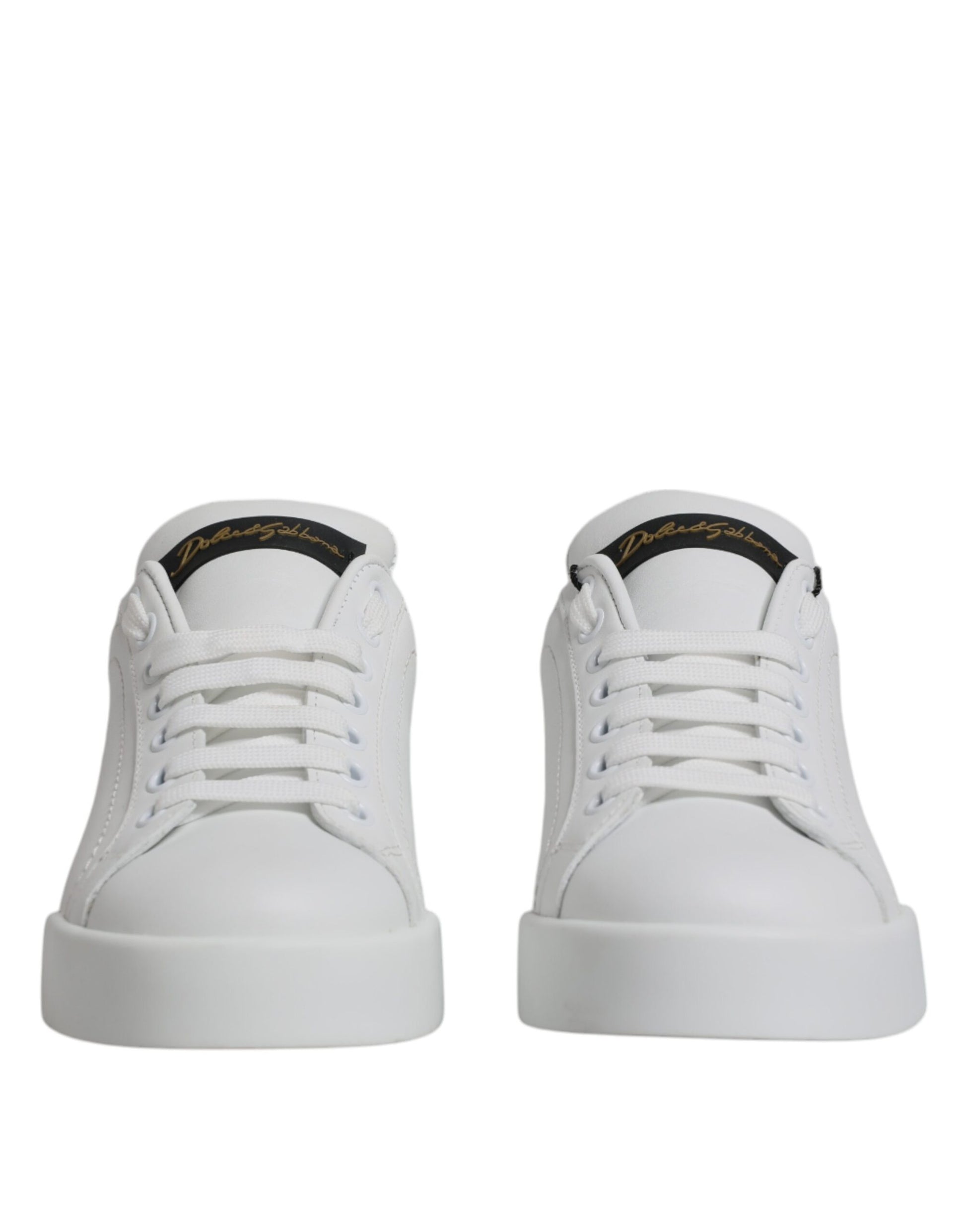 Dolce & Gabbana White Leather Classic Low Top Sneakers Shoes Curated Luxury Accessories by Orvyn