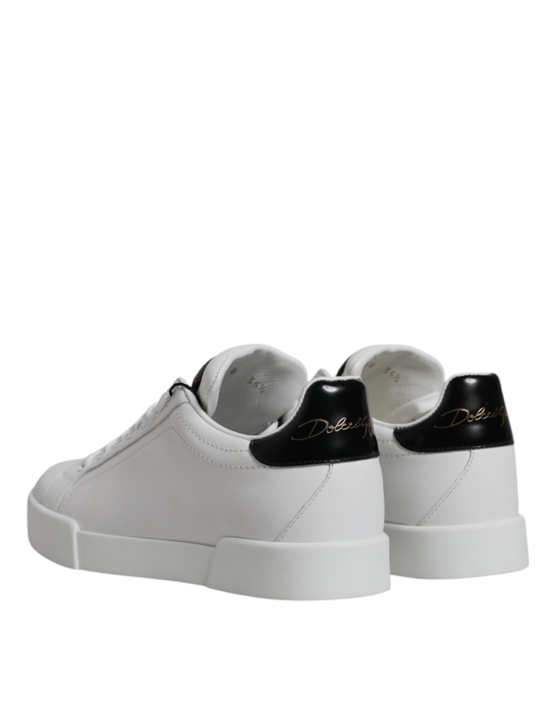 Dolce & Gabbana White Leather Classic Low Top Sneakers Shoes Curated Luxury Accessories by Orvyn