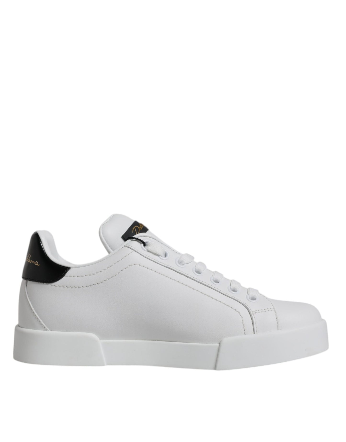 Dolce & Gabbana White Leather Classic Low Top Sneakers Shoes Curated Luxury Accessories by Orvyn