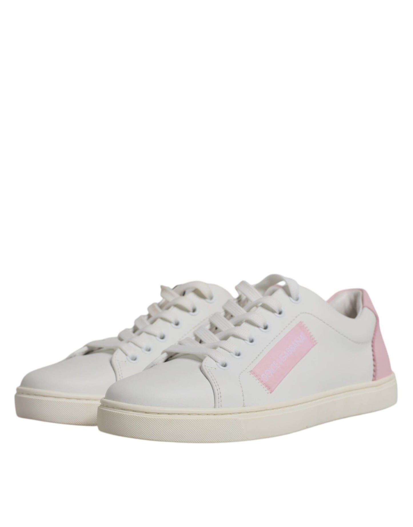 Dolce & Gabbana White Classic Calf Leather Sneakers Shoes Curated Luxury Accessories by Orvyn