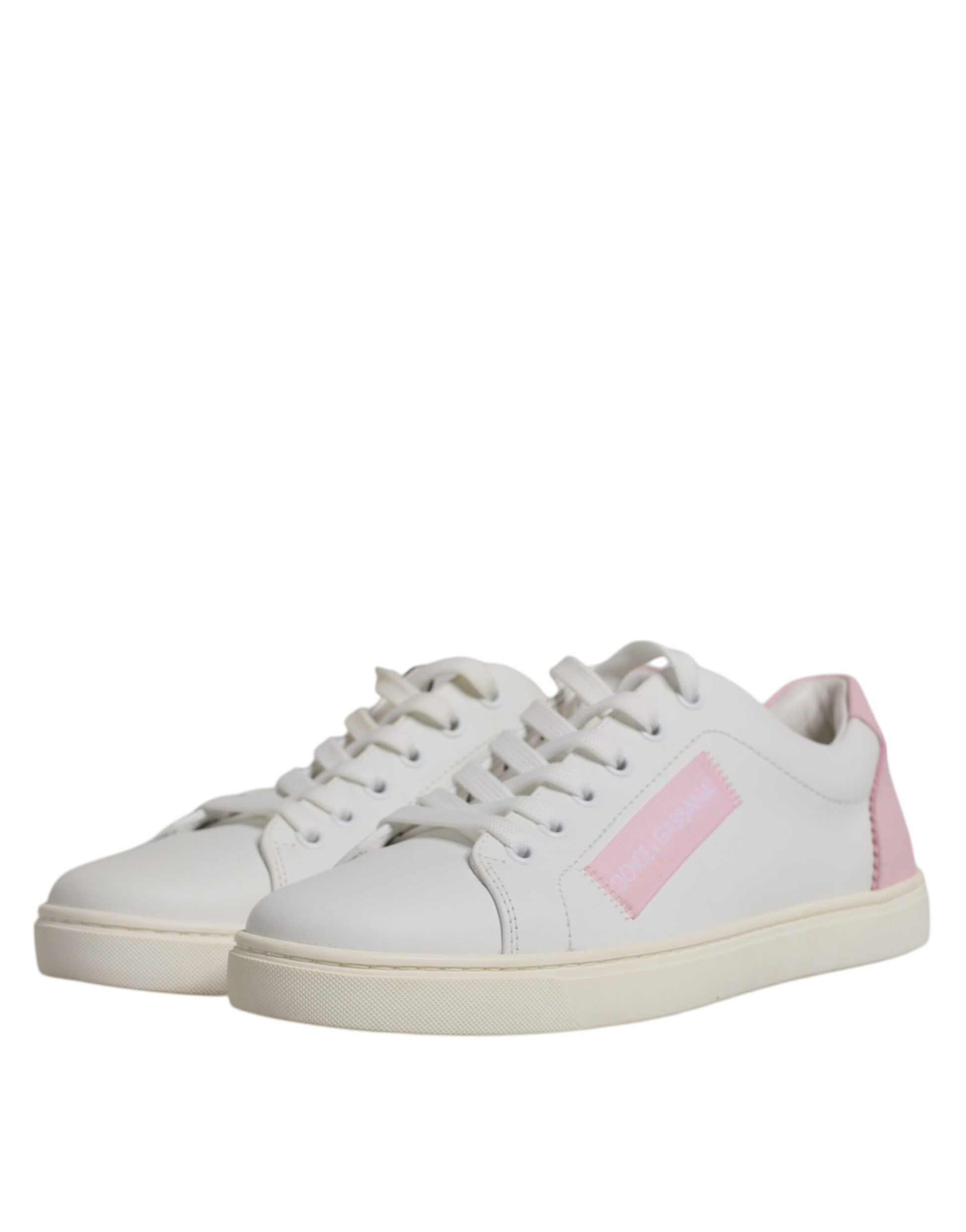 Dolce & Gabbana White Classic Calf Leather Sneakers Shoes Curated Luxury Accessories by Orvyn