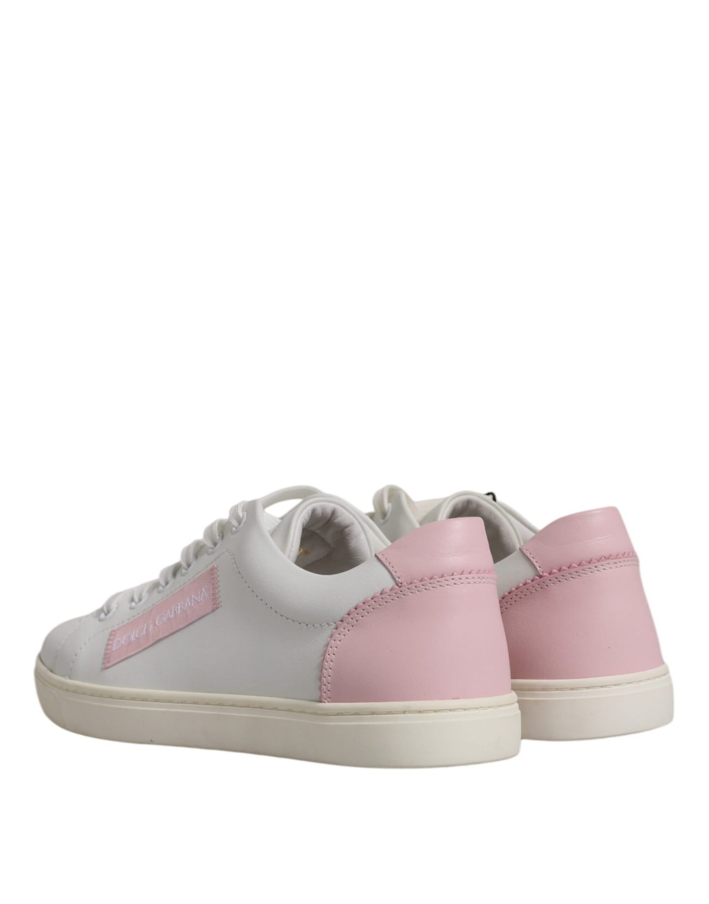 Dolce & Gabbana White Classic Calf Leather Sneakers Shoes Curated Luxury Accessories by Orvyn