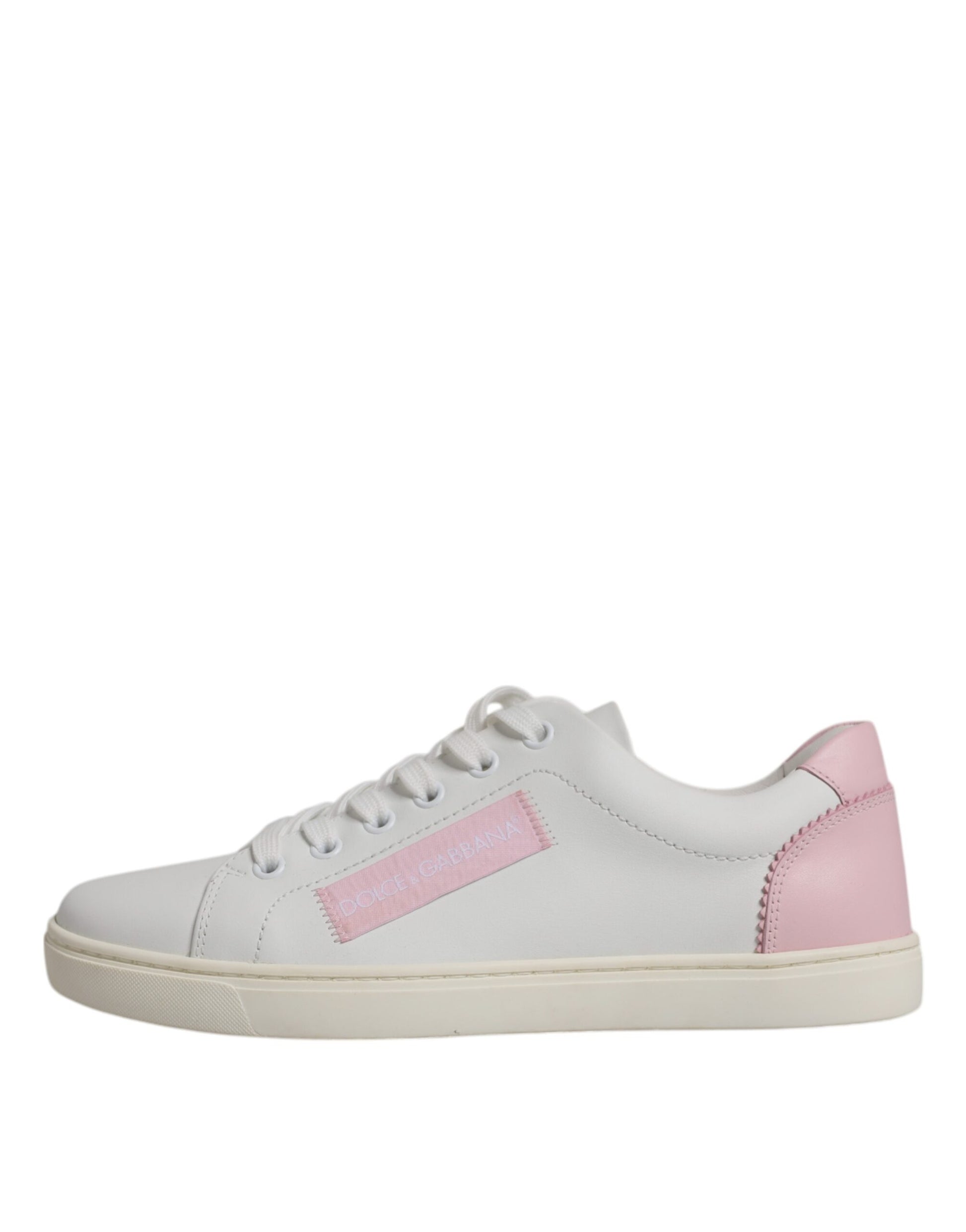 Dolce & Gabbana White Classic Calf Leather Sneakers Shoes Curated Luxury Accessories by Orvyn