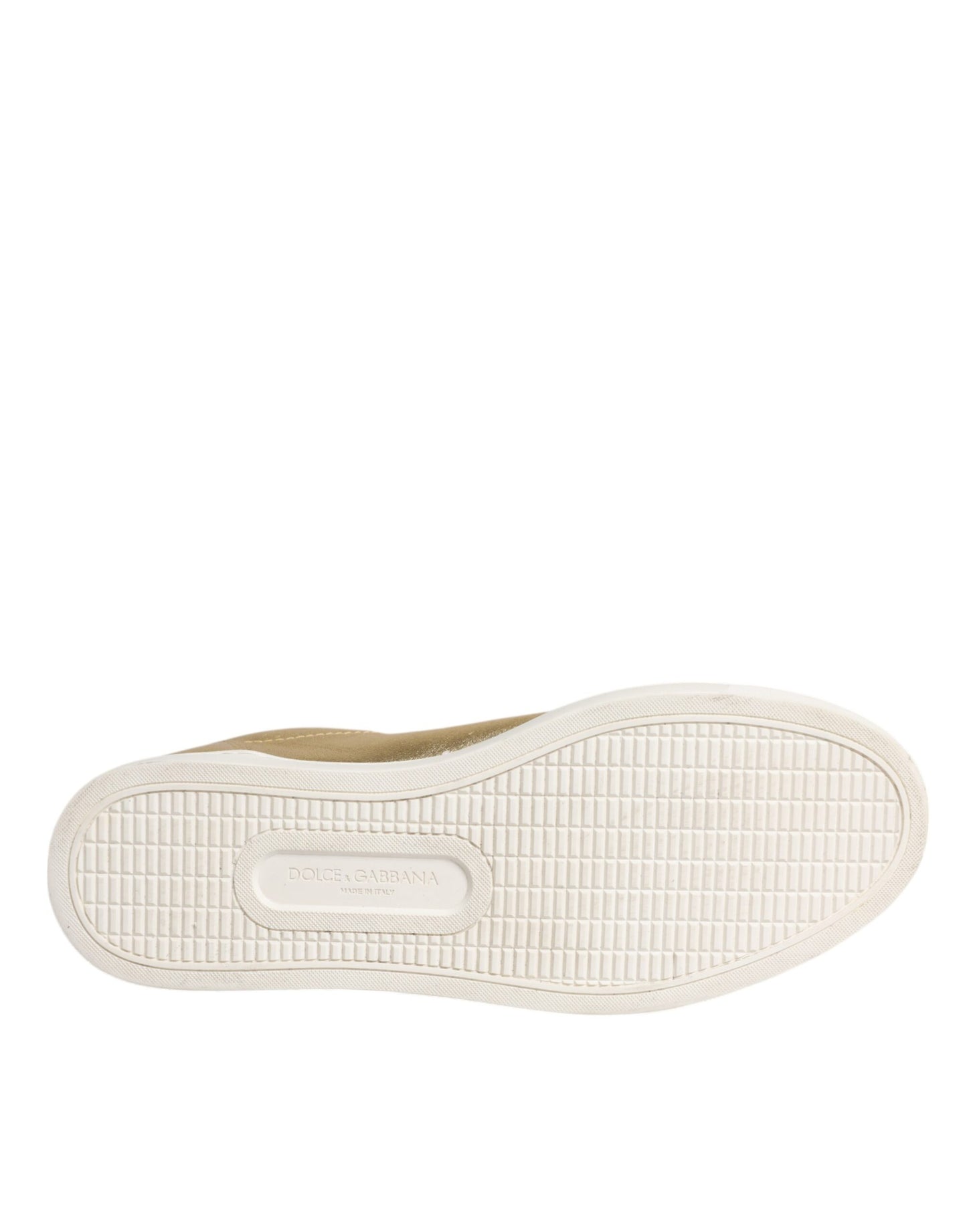 Dolce & Gabbana Gold Leather Logo London Men Sneakers Shoes Curated Luxury Accessories by Orvyn