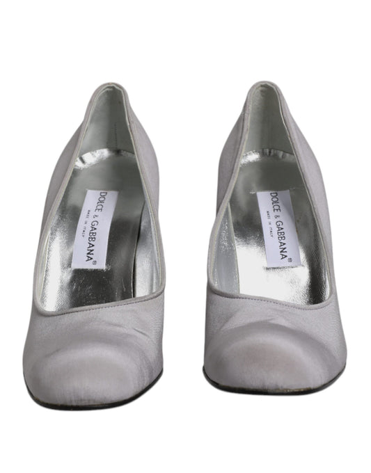 Dolce & Gabbana Gray Suede Leather High Heel Pumps Shoes Curated Luxury Accessories by Orvyn