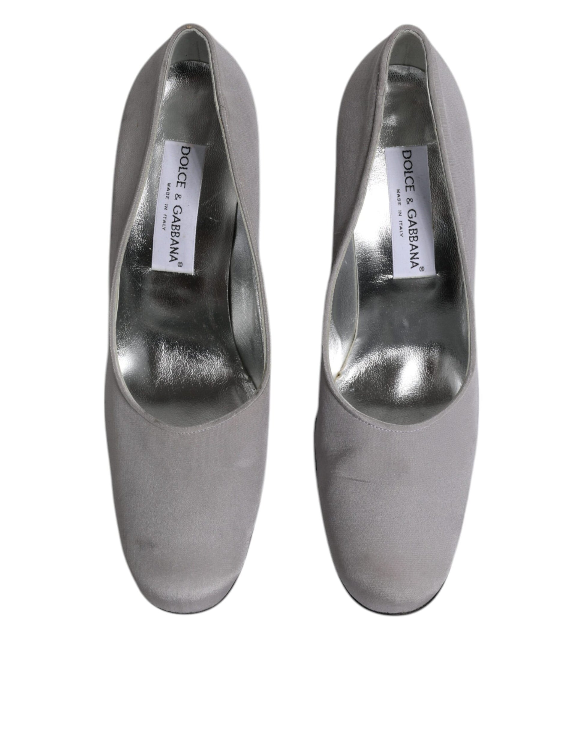 Dolce & Gabbana Gray Suede Leather High Heel Pumps Shoes Curated Luxury Accessories by Orvyn