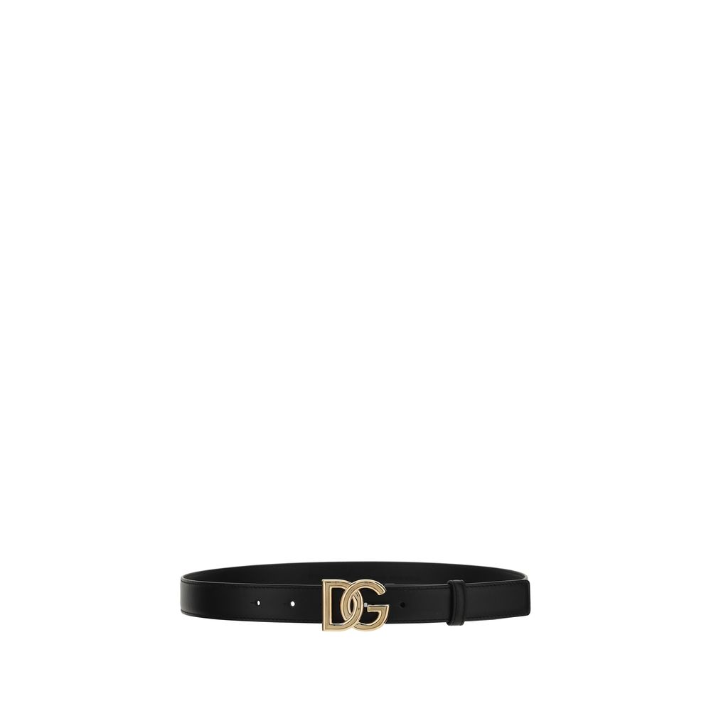 Dolce & Gabbana Black Calf Leather Bos Taurus Regular Belt Curated Luxury Accessories by Orvyn
