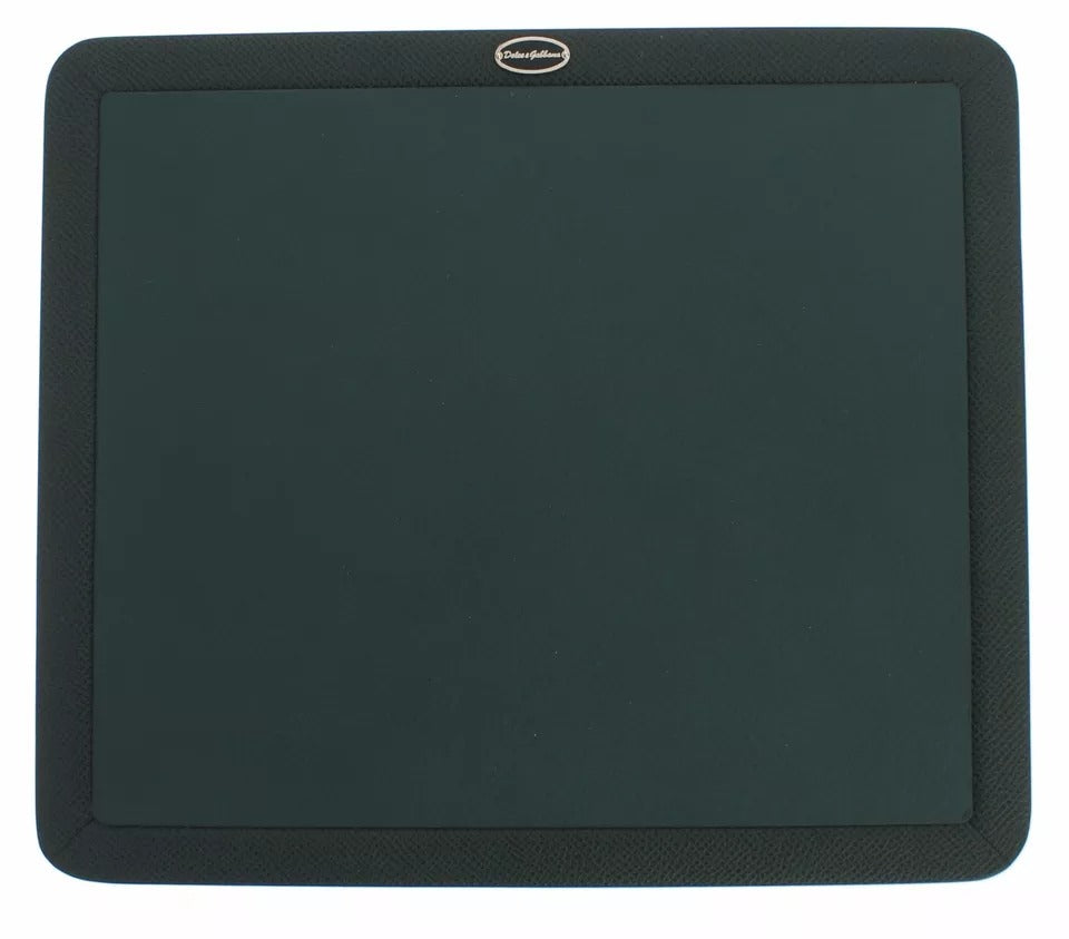 Dolce & Gabbana Green Leather Mouse Pad Curated Luxury Accessories by Orvyn