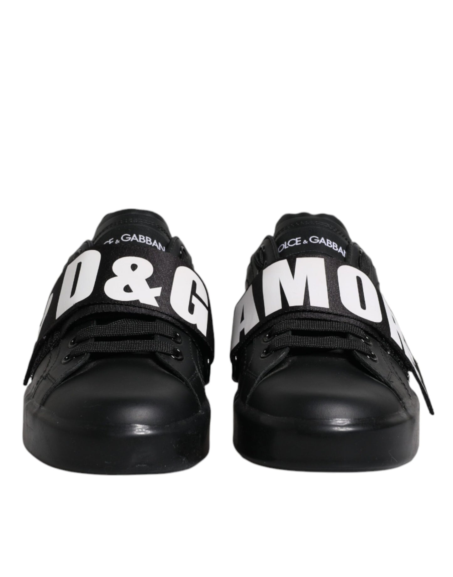 Dolce & Gabbana Black D&G AMORE Low Top Sneakers Shoes Curated Luxury Accessories by Orvyn