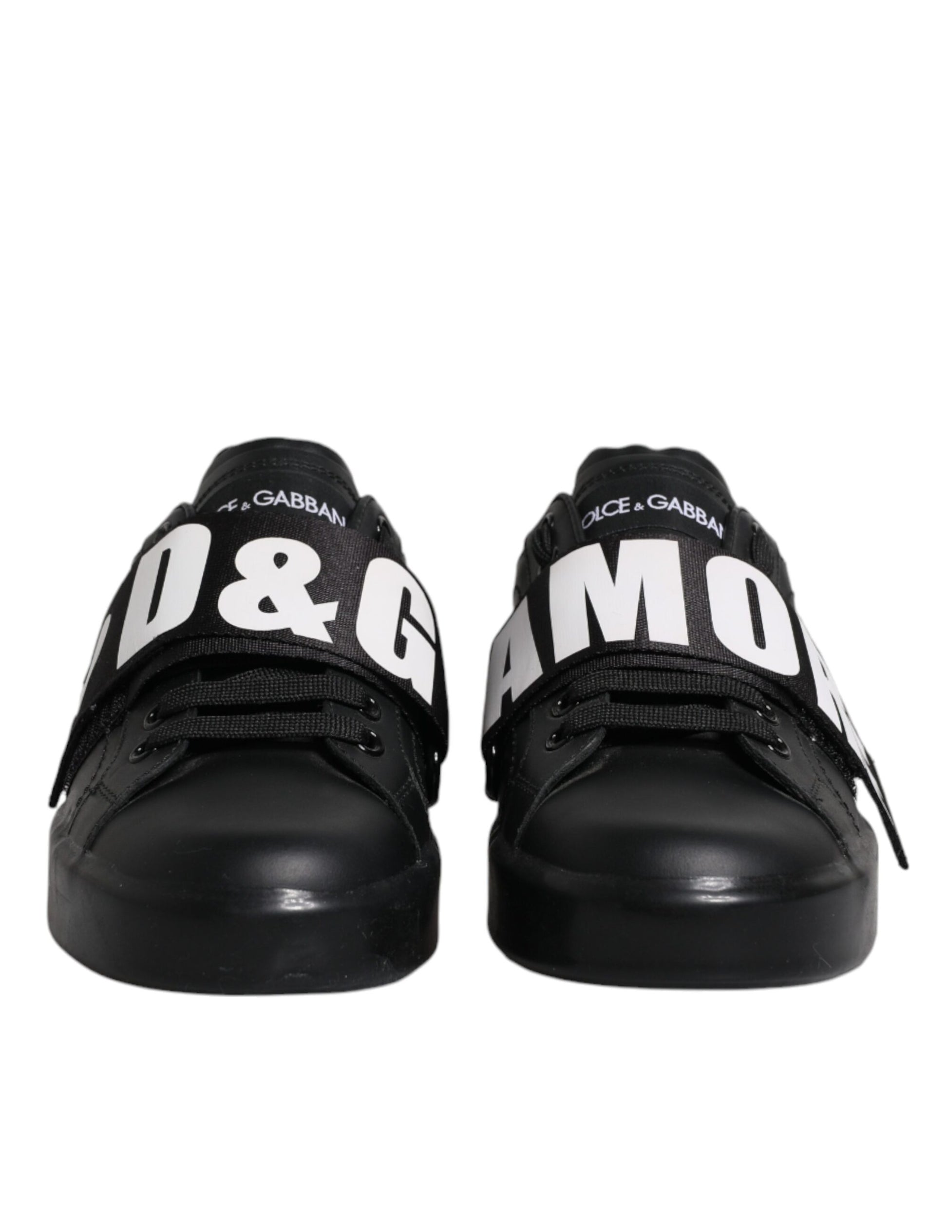 Dolce & Gabbana Black D&G AMORE Low Top Sneakers Shoes Curated Luxury Accessories by Orvyn