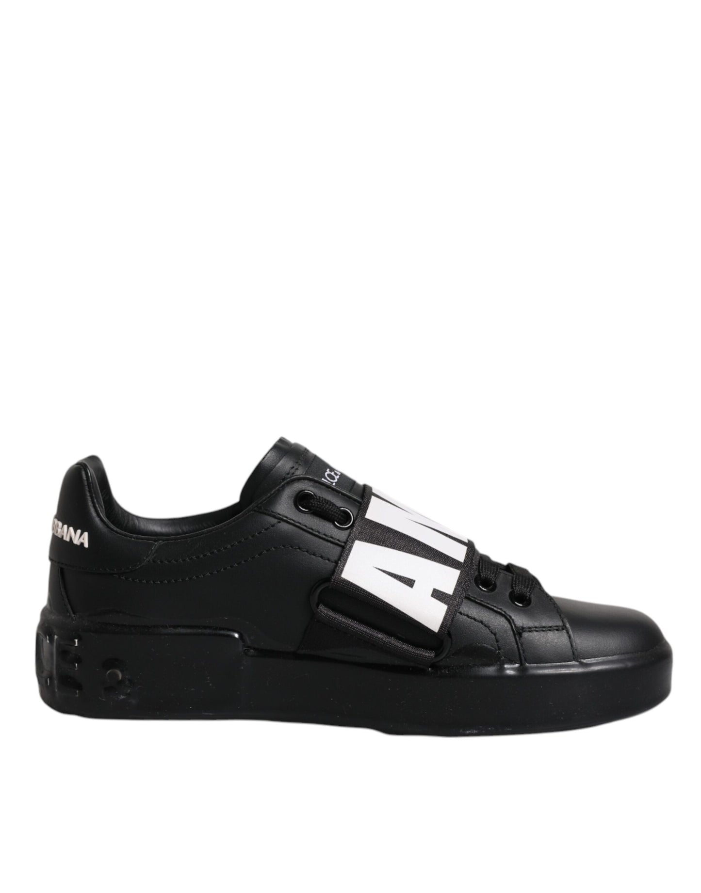 Dolce & Gabbana Black D&G AMORE Low Top Sneakers Shoes Curated Luxury Accessories by Orvyn