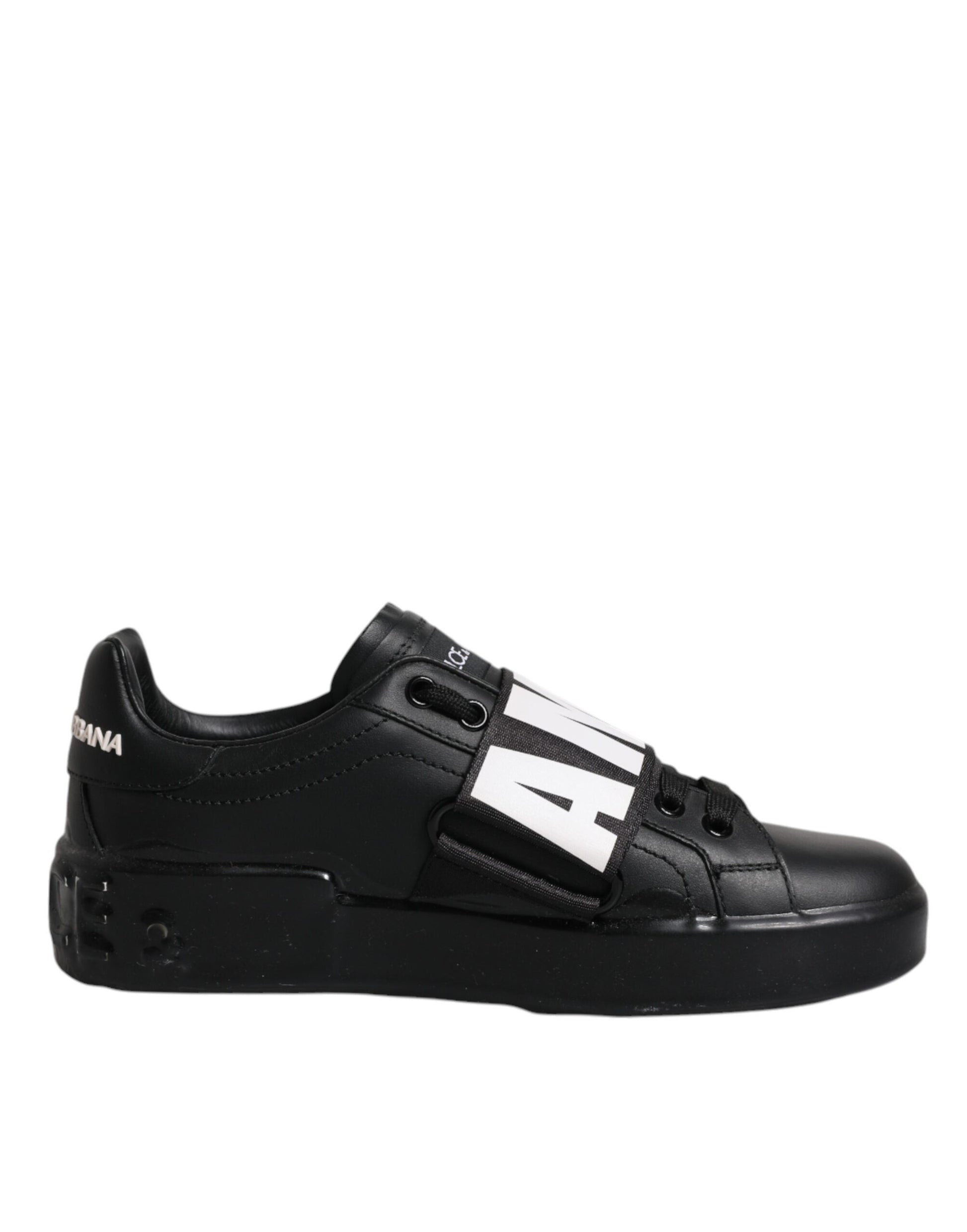 Dolce & Gabbana Black D&G AMORE Low Top Sneakers Shoes Curated Luxury Accessories by Orvyn