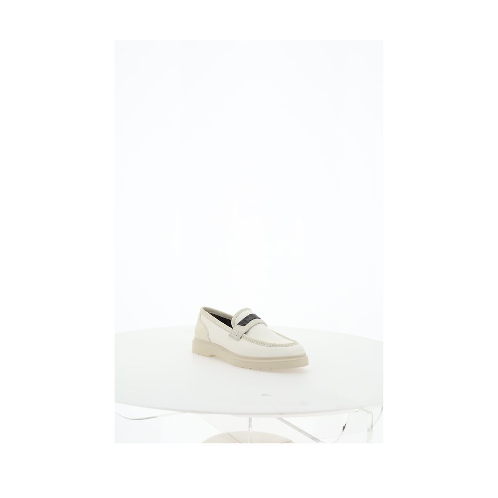 Brunello Cucinelli Beige Loafers Shoes Curated Luxury Accessories by Orvyn