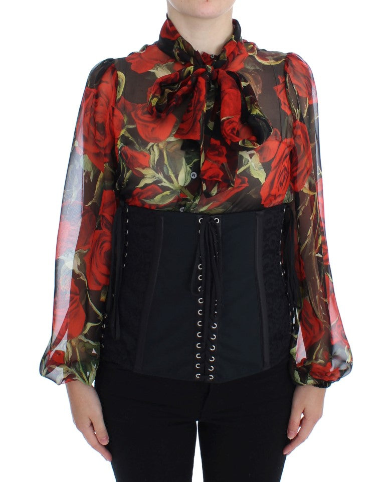 Dolce & Gabbana Black Stretch Corset Waist Strap Belt schwarz