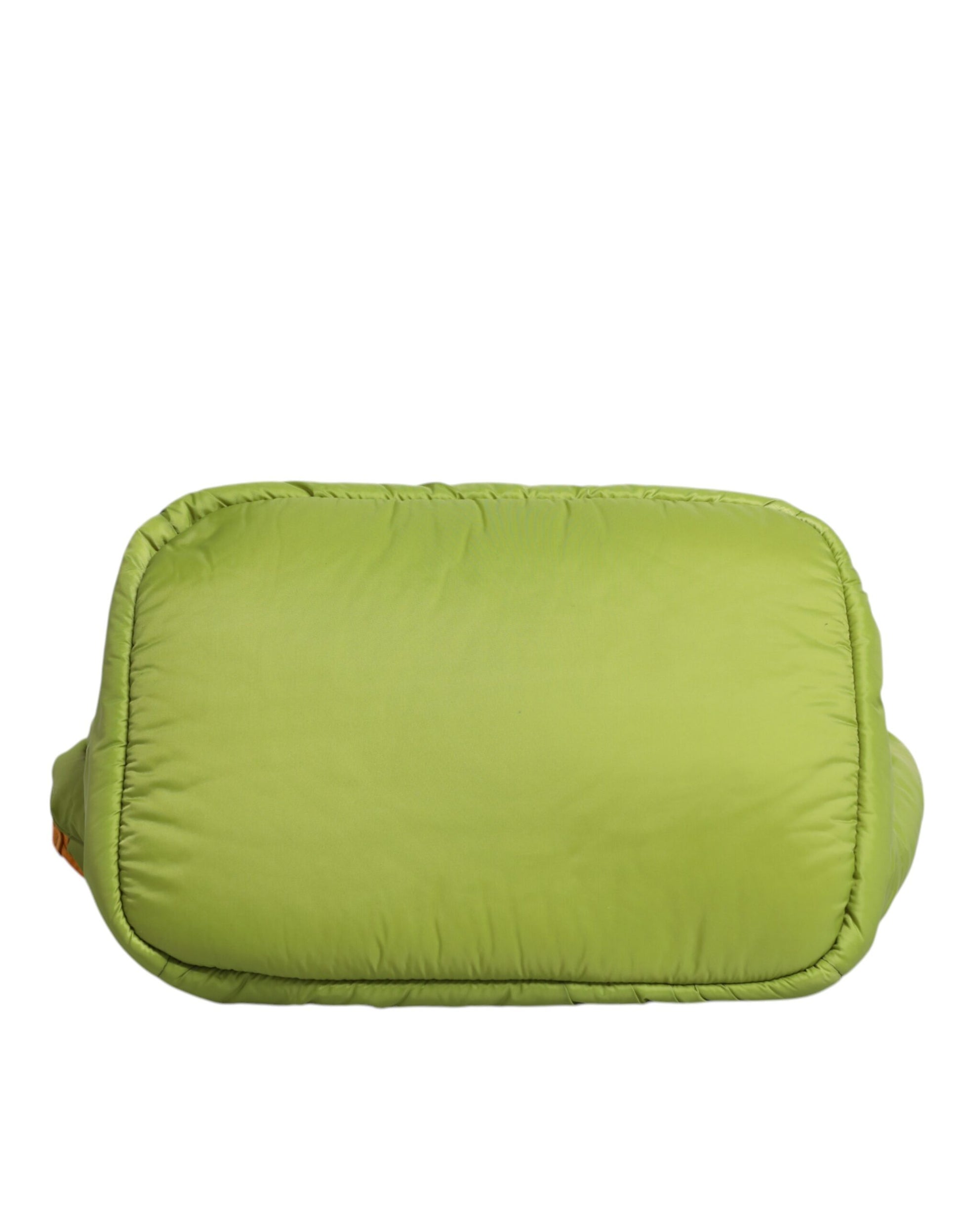Dolce & Gabbana Green Nylon Padded Logo Plaque Tote Crossbody Bag Curated Luxury Accessories by Orvyn