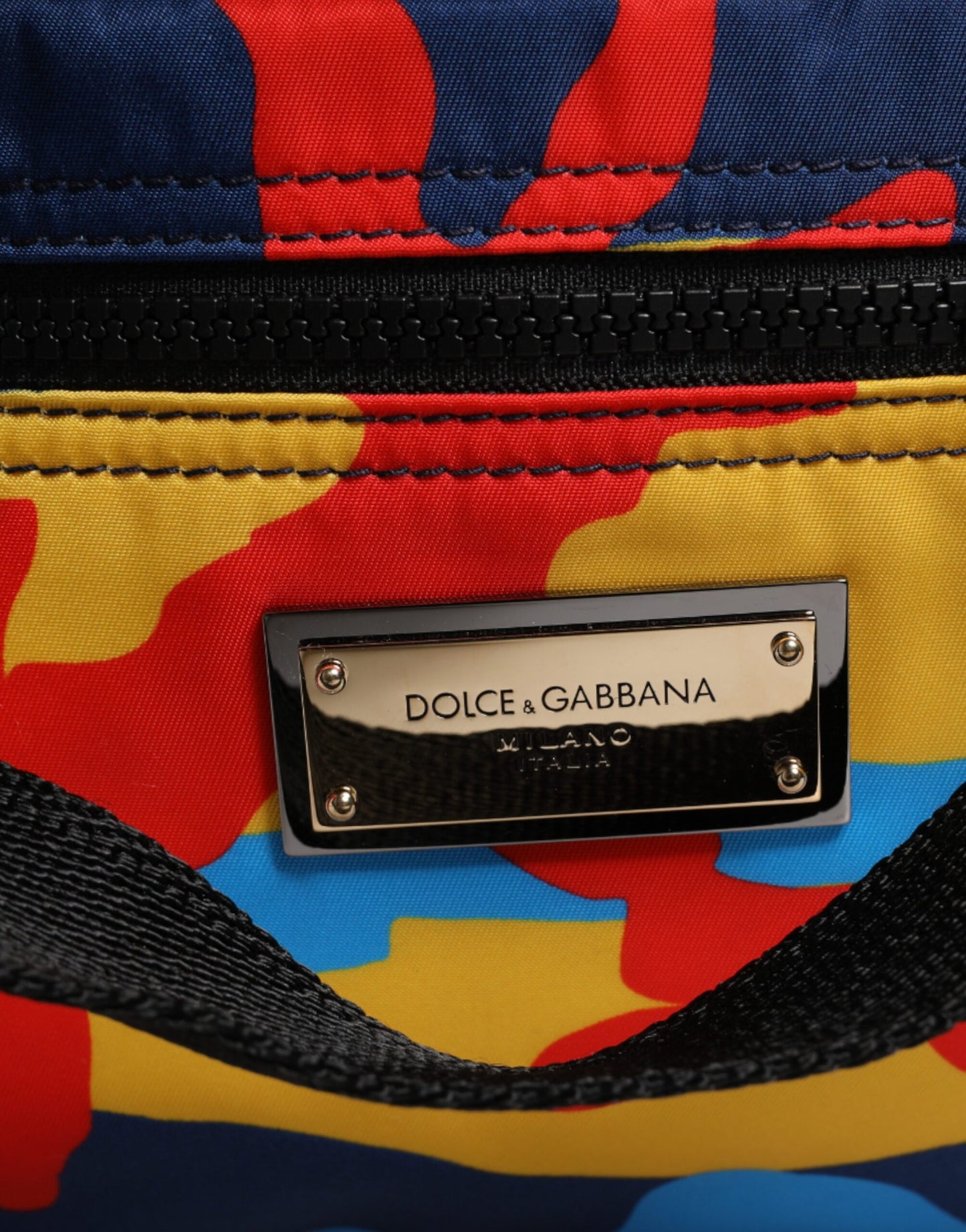 Dolce & Gabbana Multicolor Camouflage Nylon Shopping Tote Bag Curated Luxury Accessories by Orvyn