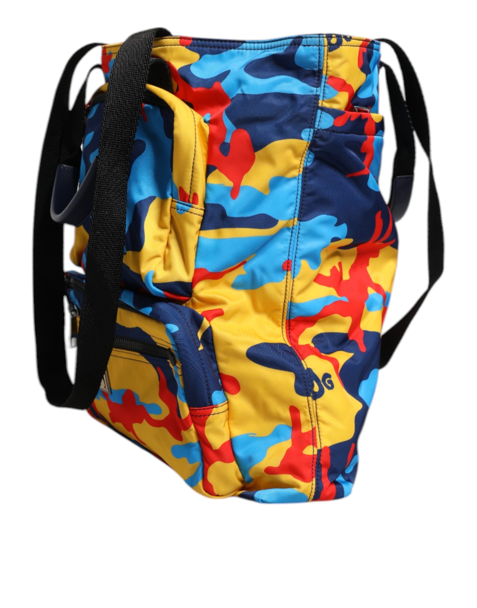 Dolce & Gabbana Multicolor Camouflage Nylon Shopping Tote Bag Curated Luxury Accessories by Orvyn