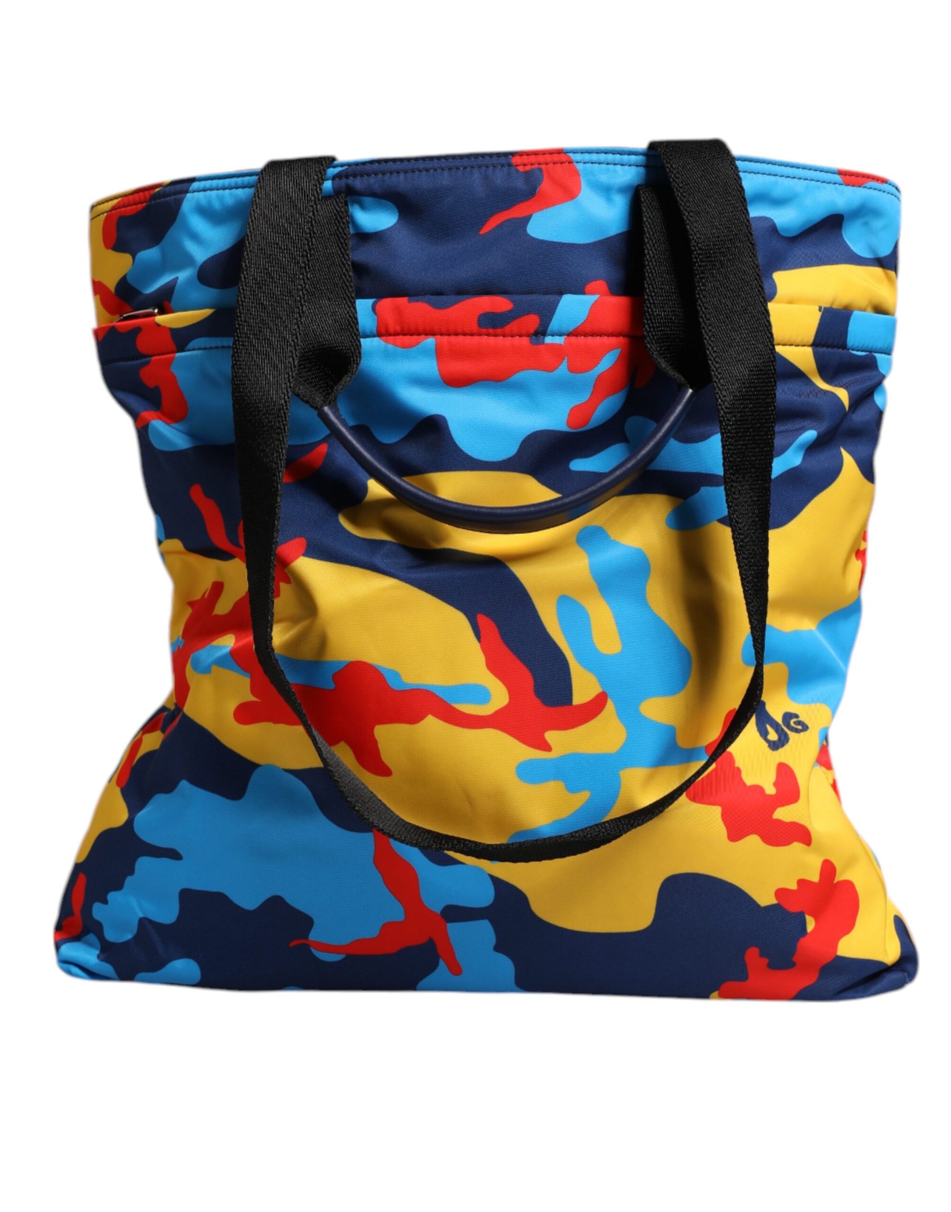 Dolce & Gabbana Multicolor Camouflage Nylon Shopping Tote Bag Curated Luxury Accessories by Orvyn