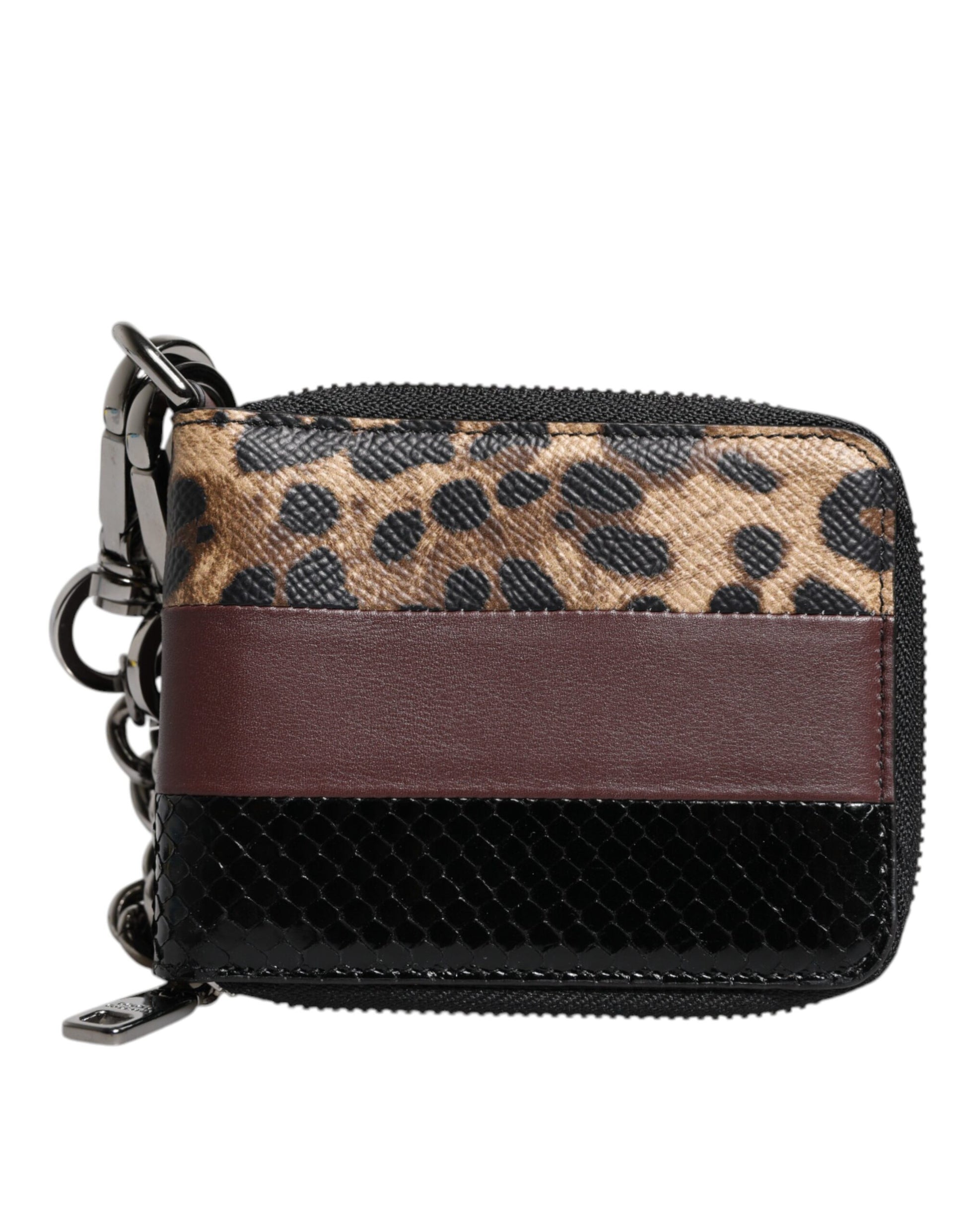 Dolce & Gabbana Multicolor Leopard Leather DG Bifold Card Holder Wallet Curated Luxury Accessories by Orvyn