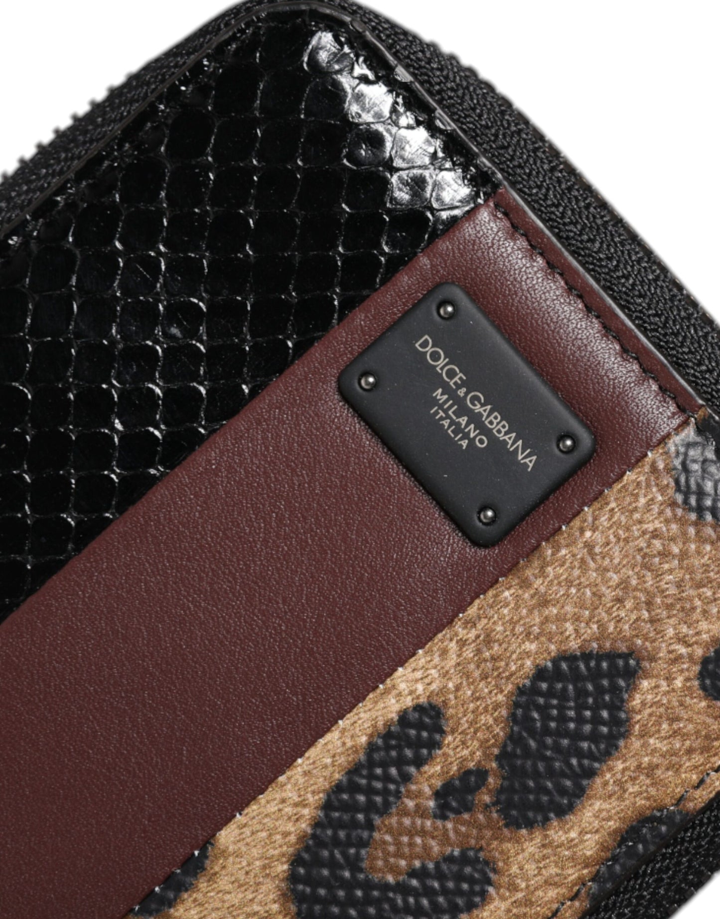 Dolce & Gabbana Multicolor Leopard Leather DG Bifold Card Holder Wallet Curated Luxury Accessories by Orvyn