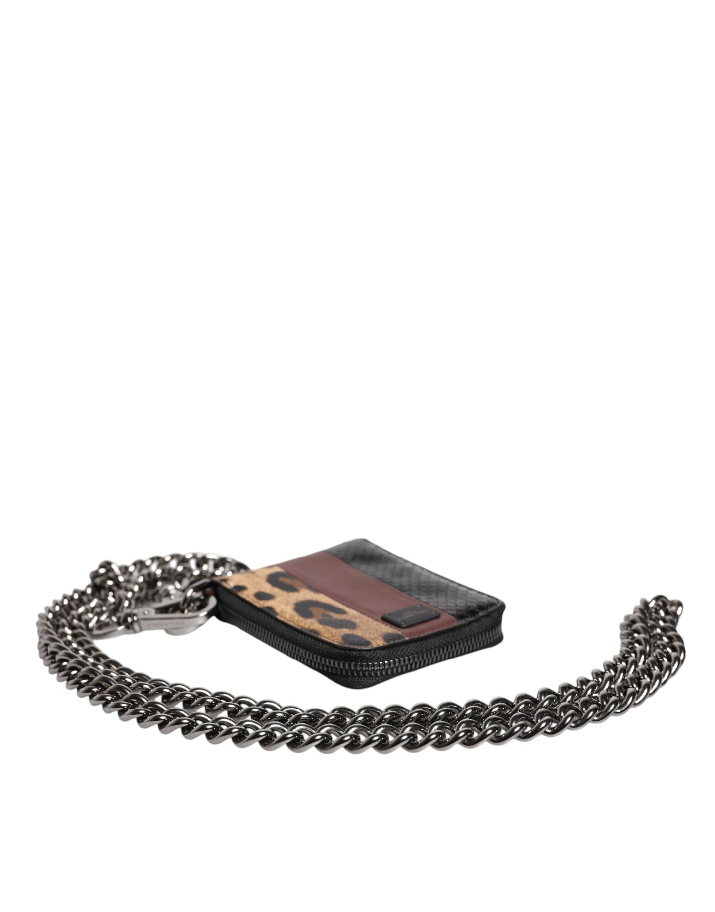 Dolce & Gabbana Multicolor Leopard Leather DG Bifold Card Holder Wallet Curated Luxury Accessories by Orvyn